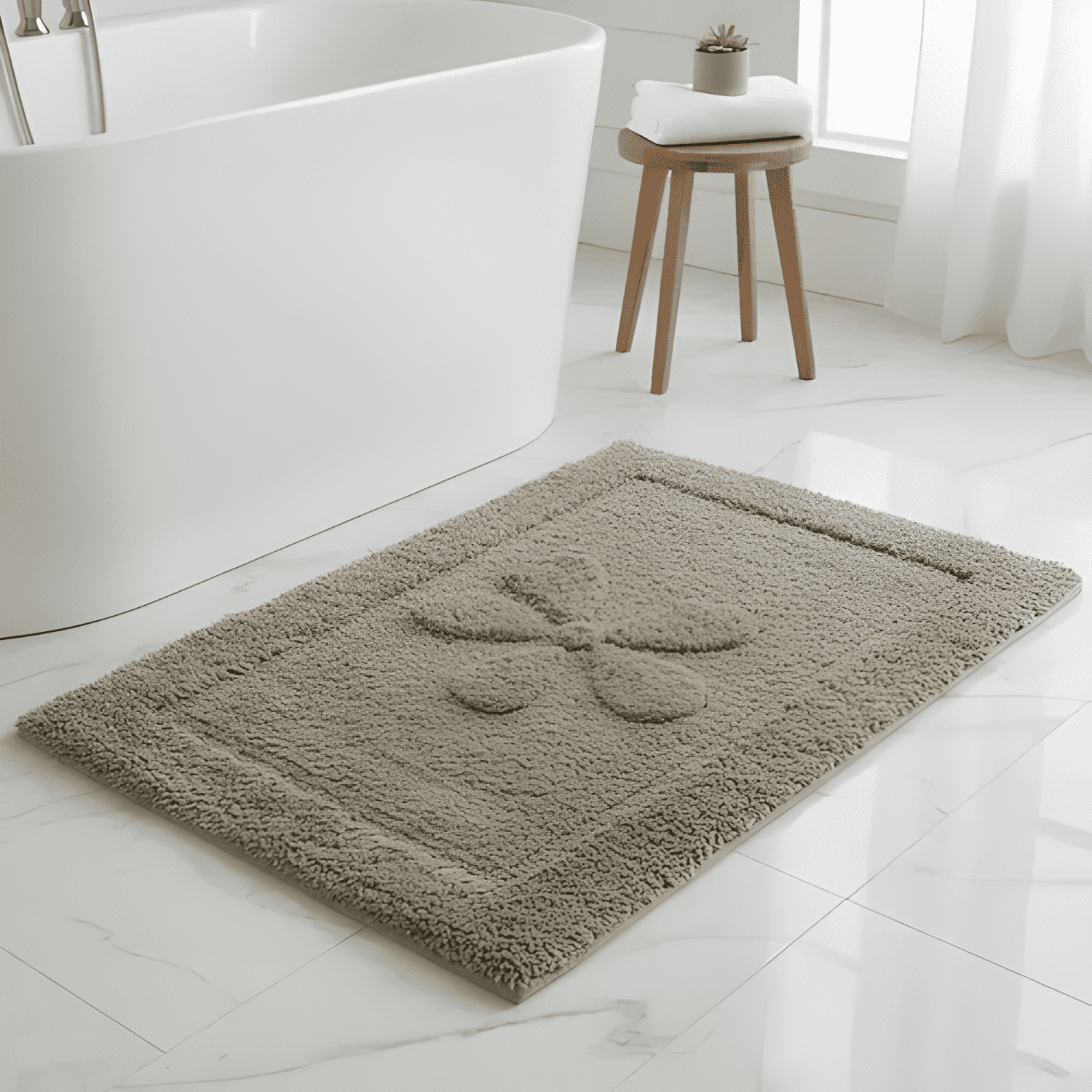 Alfombra De Baño Extrasuave 50x80 Cm Gris #2-2
