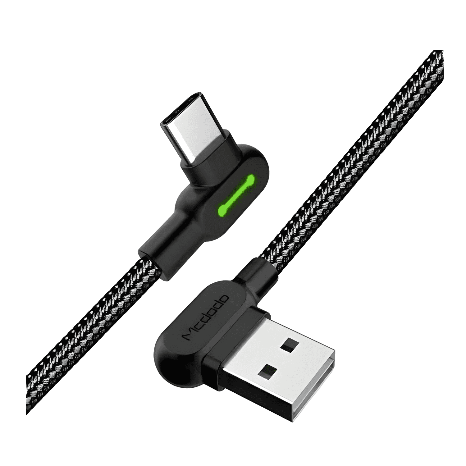 Cable USB tipo c 3.0 carga rápida 3mt 90° l luz LED 3a-3