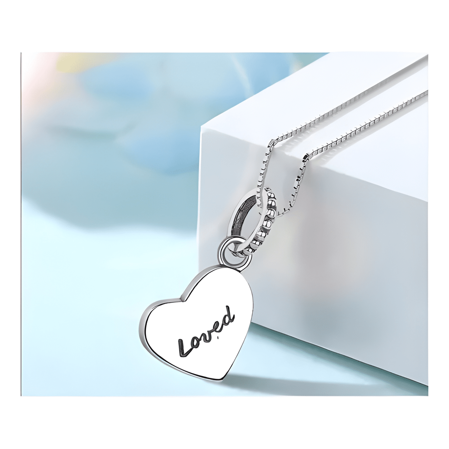 Charm dije colgante corazon loved plata 925-3