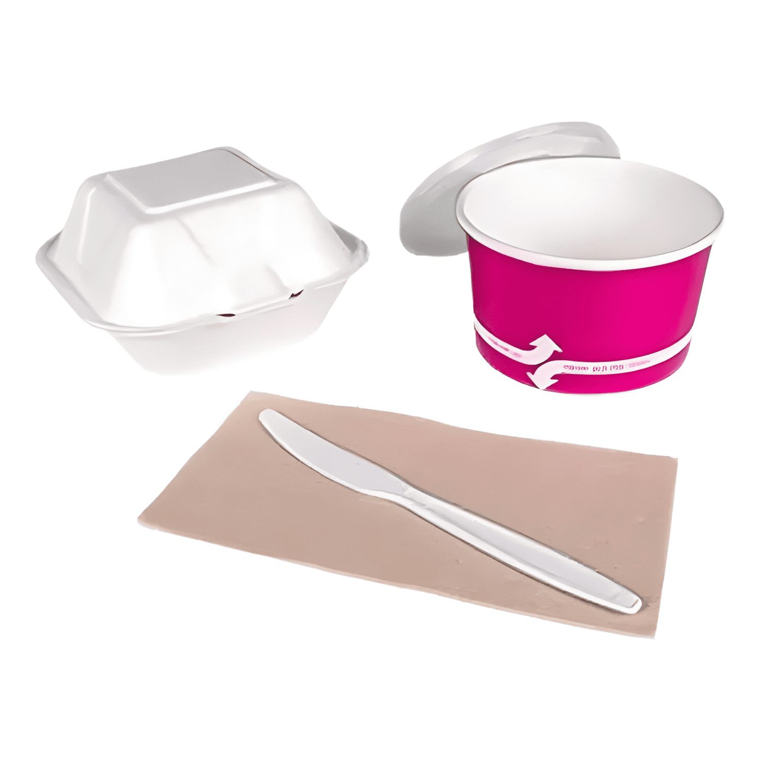 Cuchillo biodegradable compostable pack 50 unidades Blanco-4