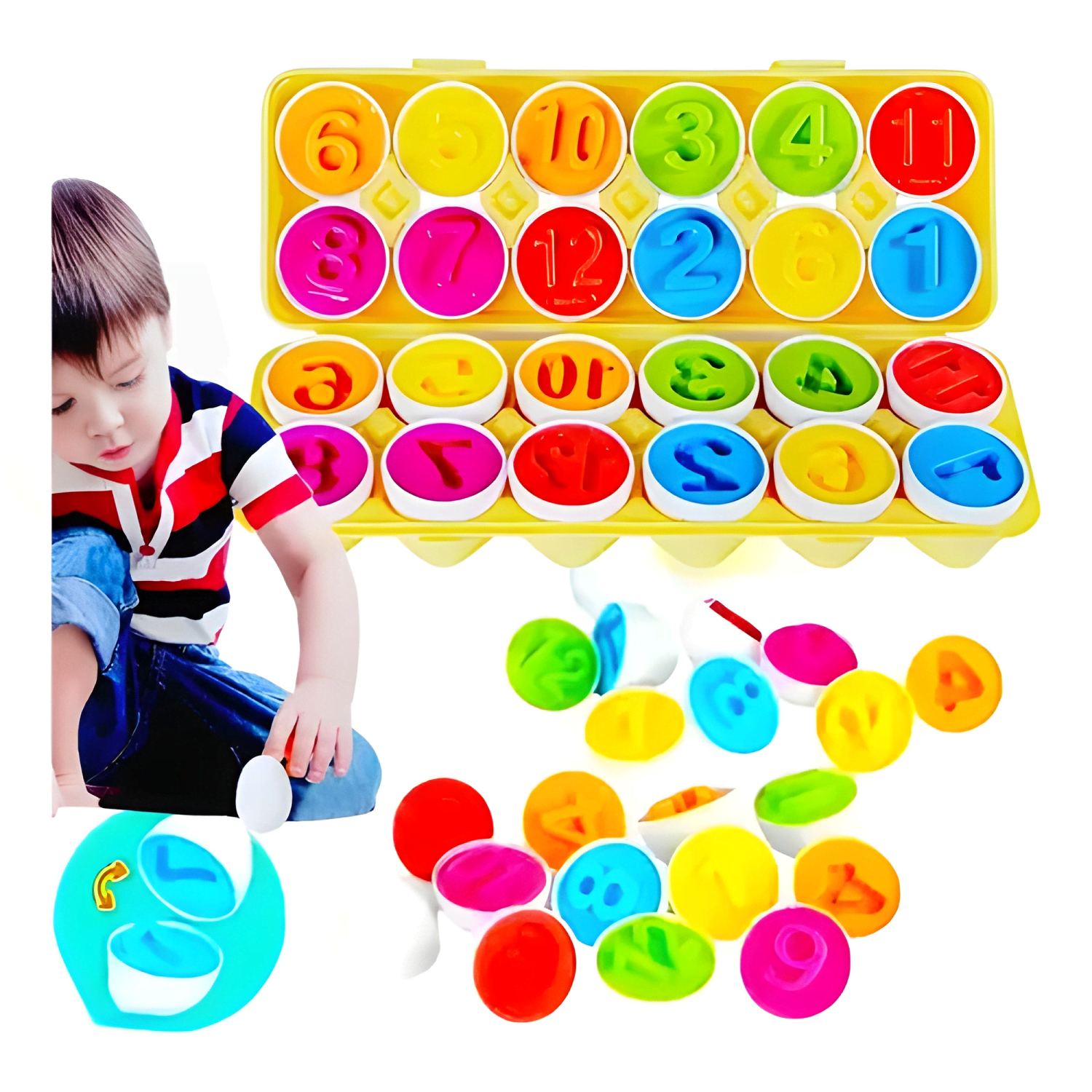 Huevos de encaje formas y colores para bebés y niños-1