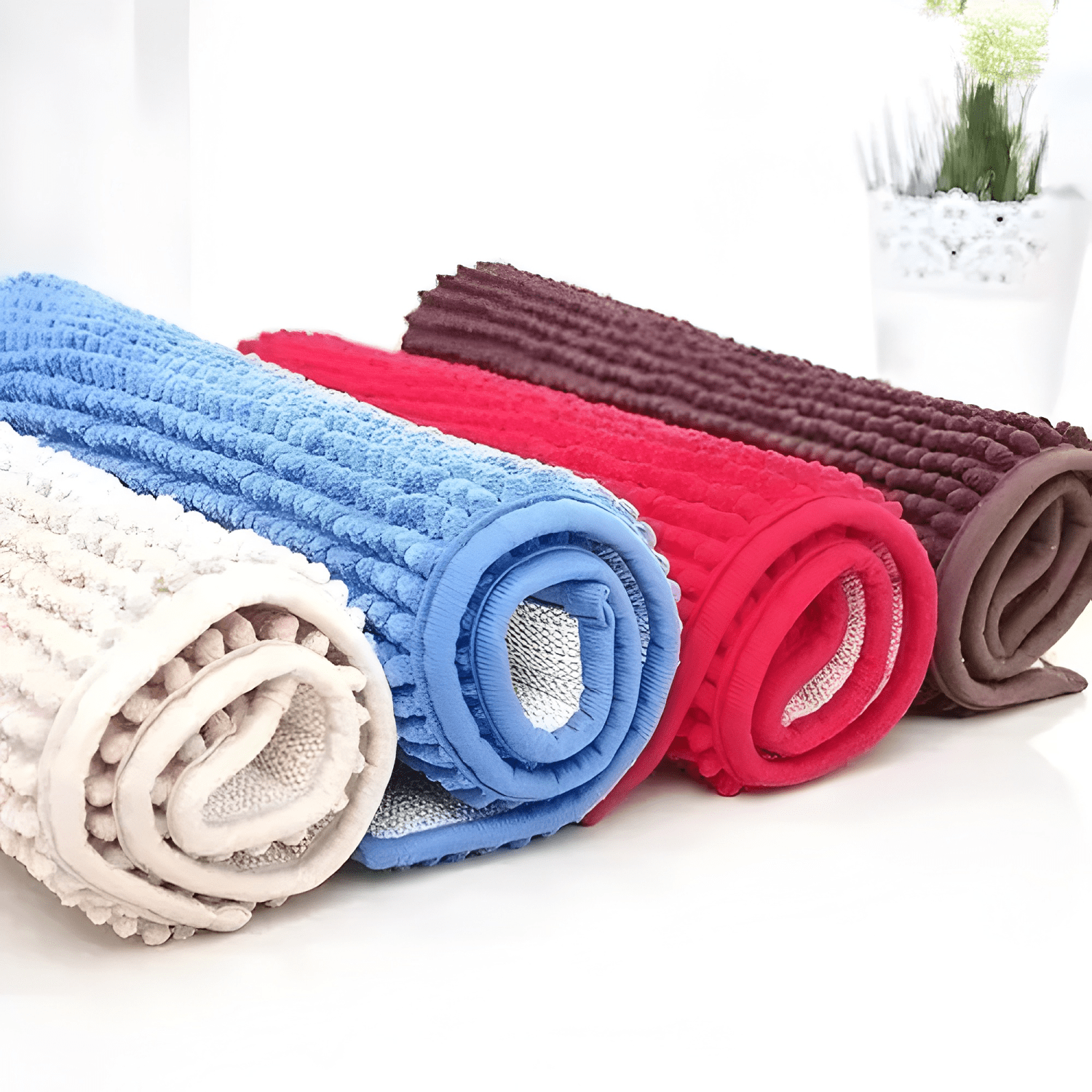 Limpia Pie Baño Antideslizante 40x60cm Rojo-3