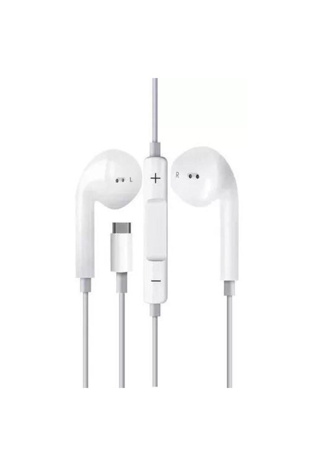 Audífonos con entrada tipo C de excelente calidad blanco-3
