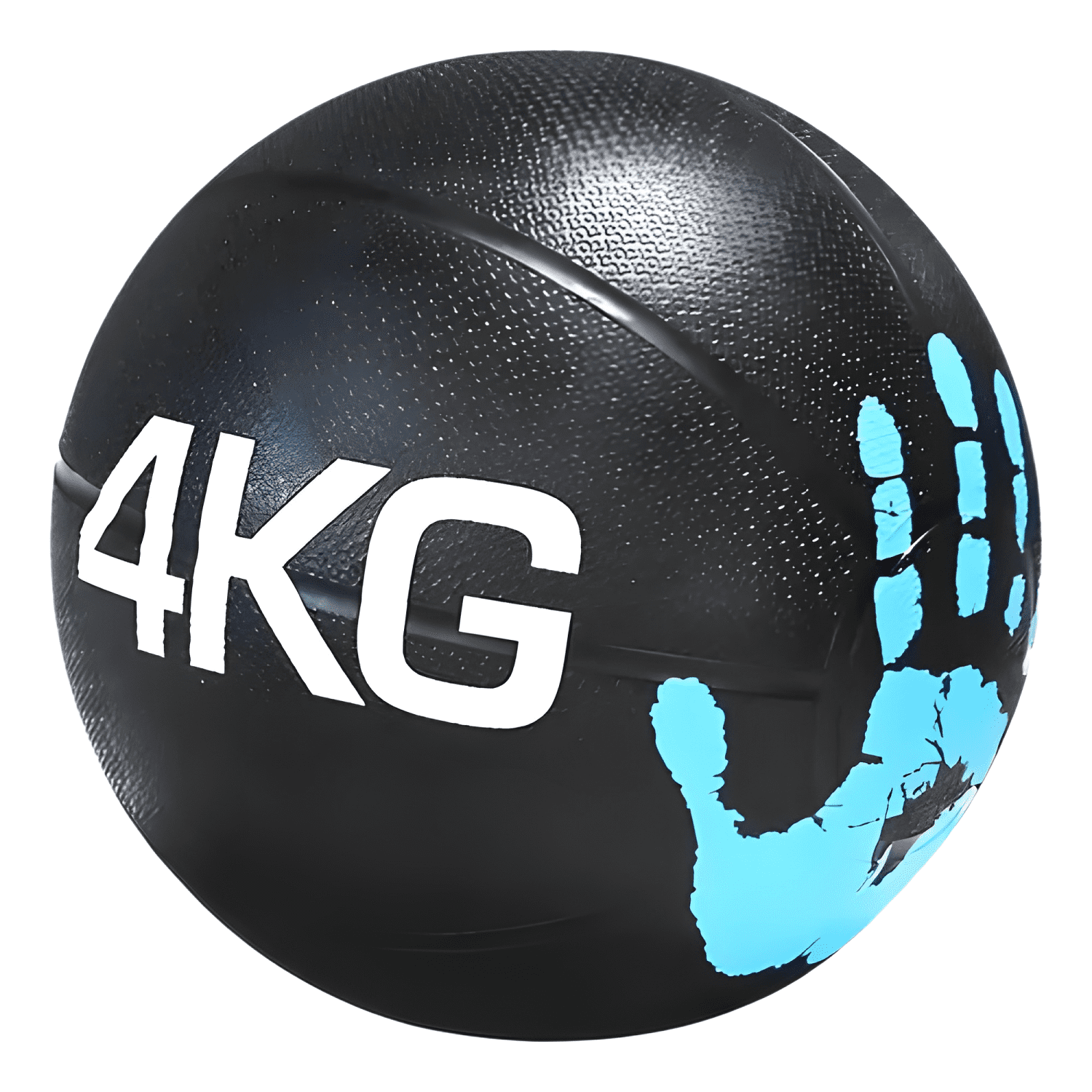 Balón medicinal 4kg con rebote para entrenamiento Negro-0