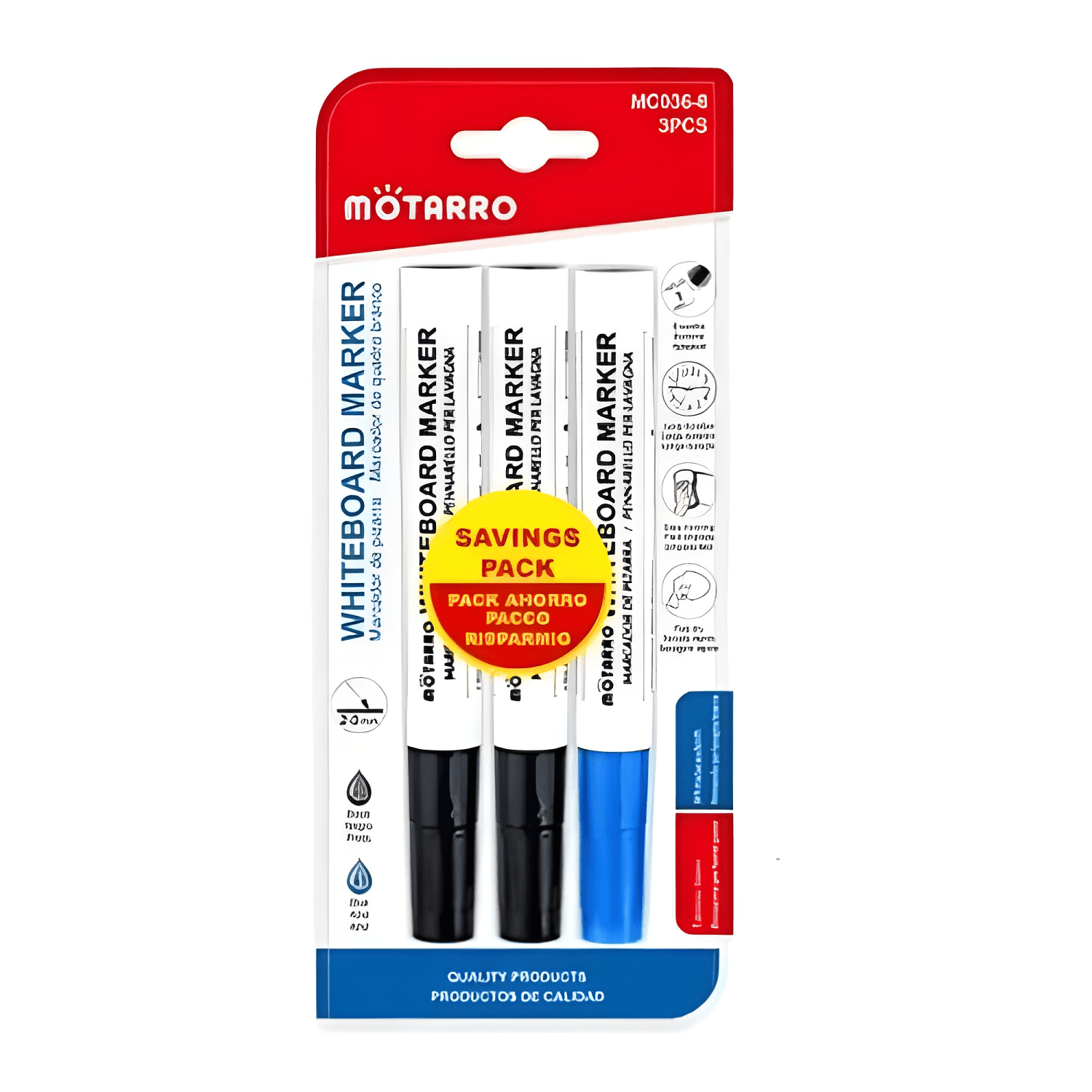 Set pizarra acrílica blanca (60x90)- 3 marcadores - 6 #7-2