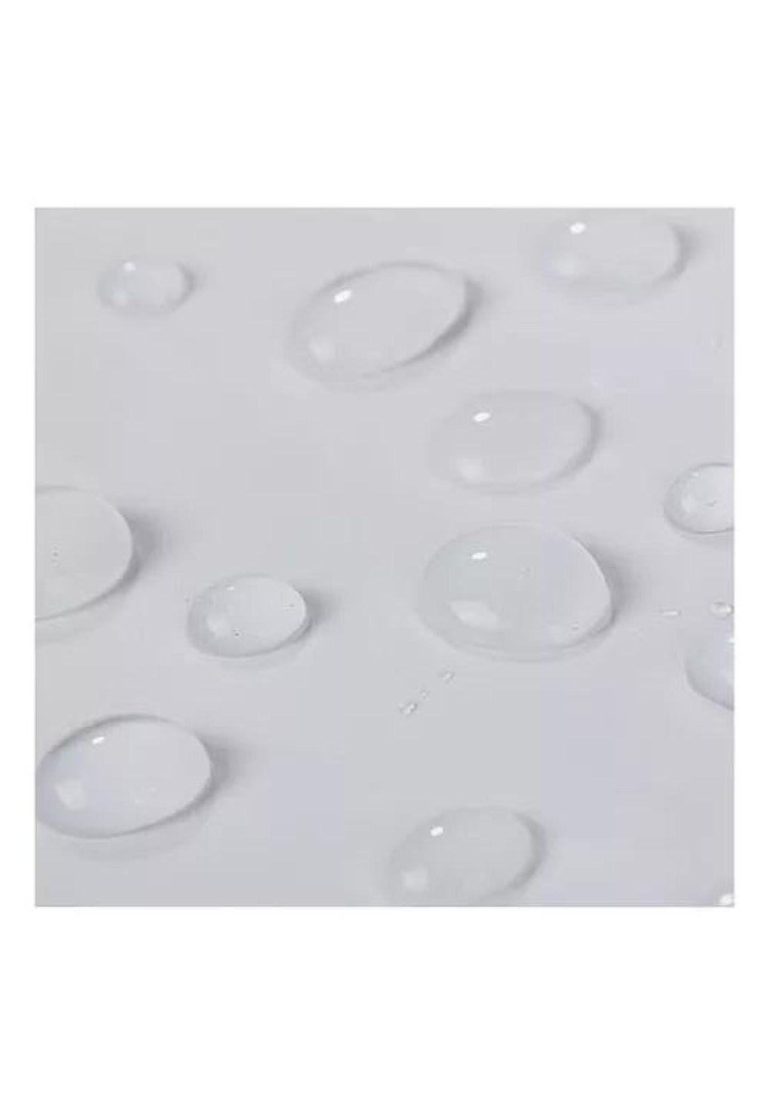 Forro para cortina de baño, transparente, con imán, 178 x 180 cm, color blanco-2