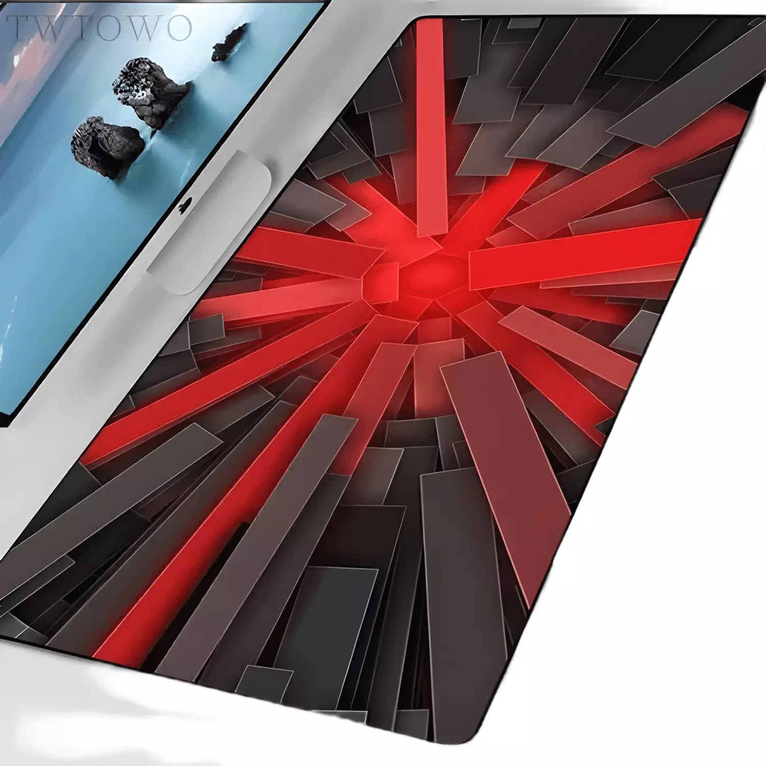 Mousepad Rectangulos Rojos Xl 90x40-0