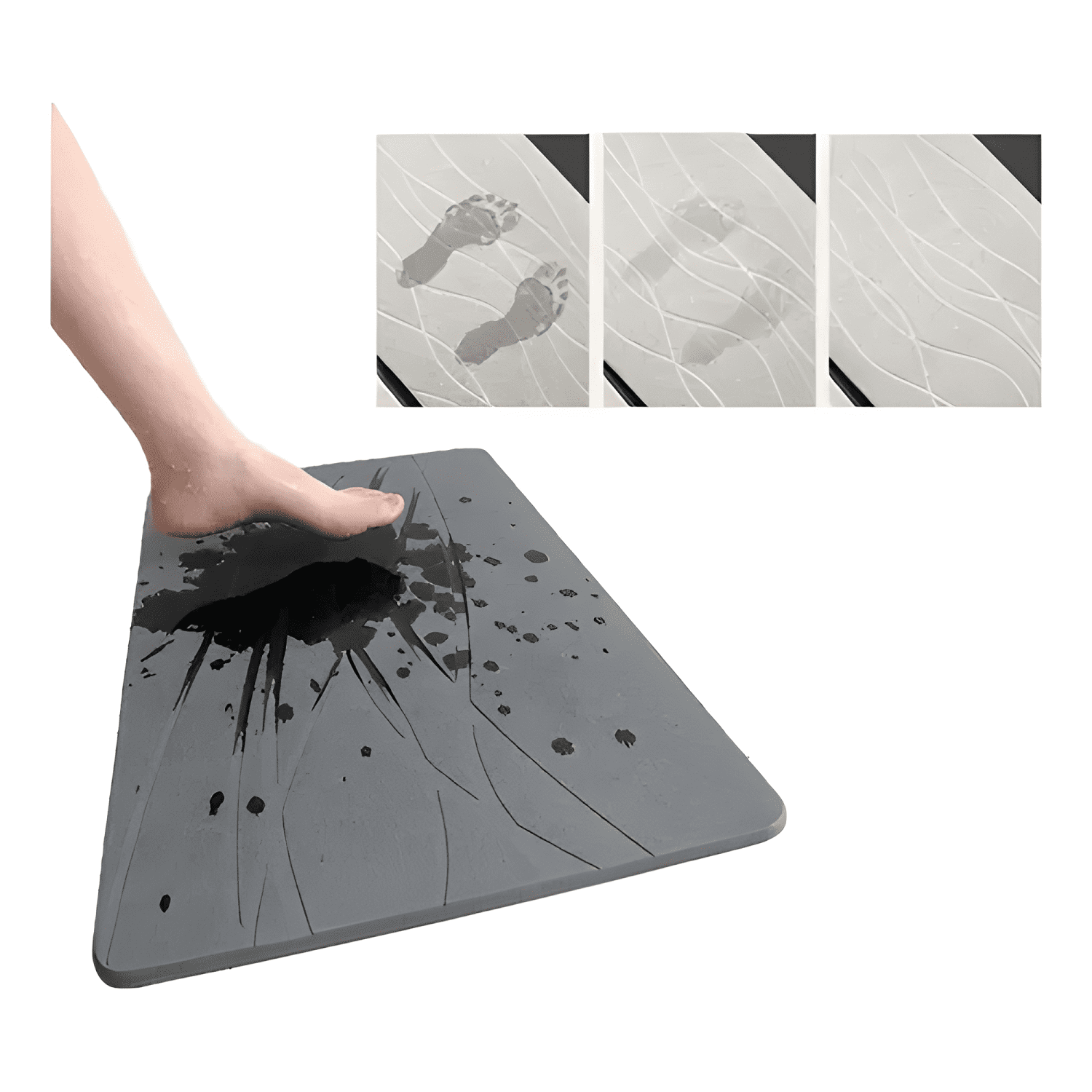 Piso Baño Diatomita Absorbente Alfombra Ducha Secado #3-3