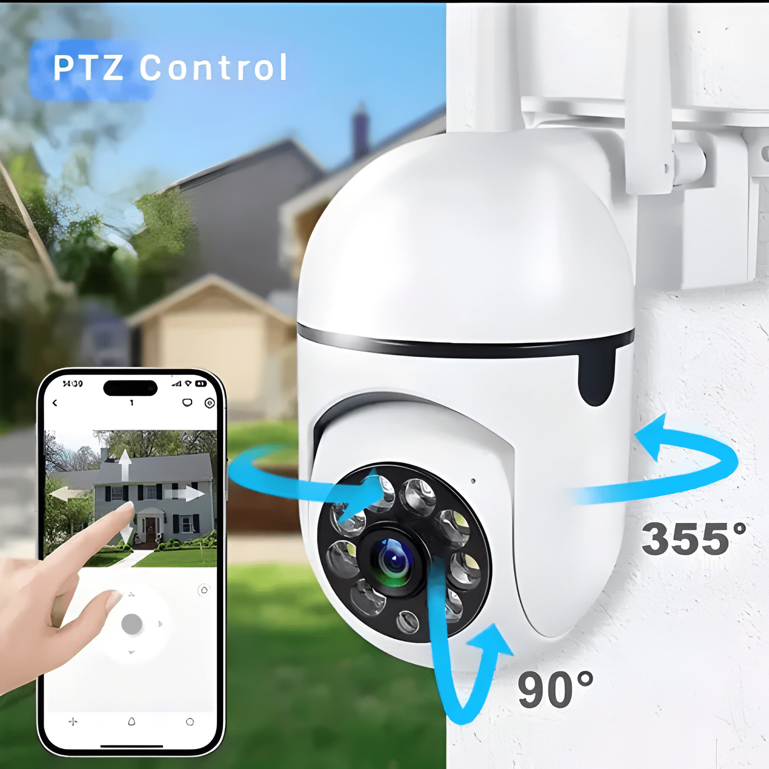 Cámara Domo Rotativa 360° Hd 1080p para Seguridad Interior-2