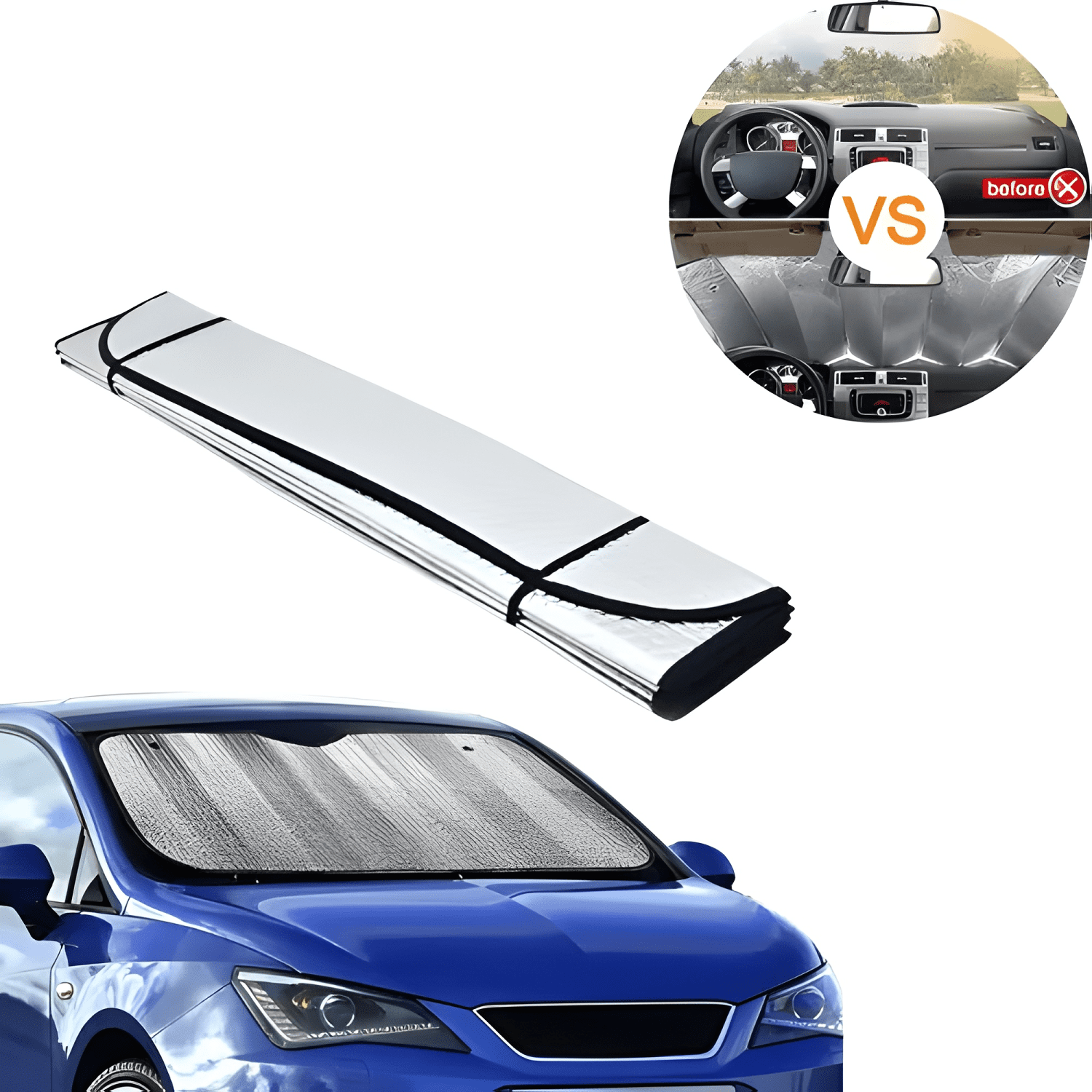 Protector Solar Parabrisa Tapa Sol de Auto Universal-0