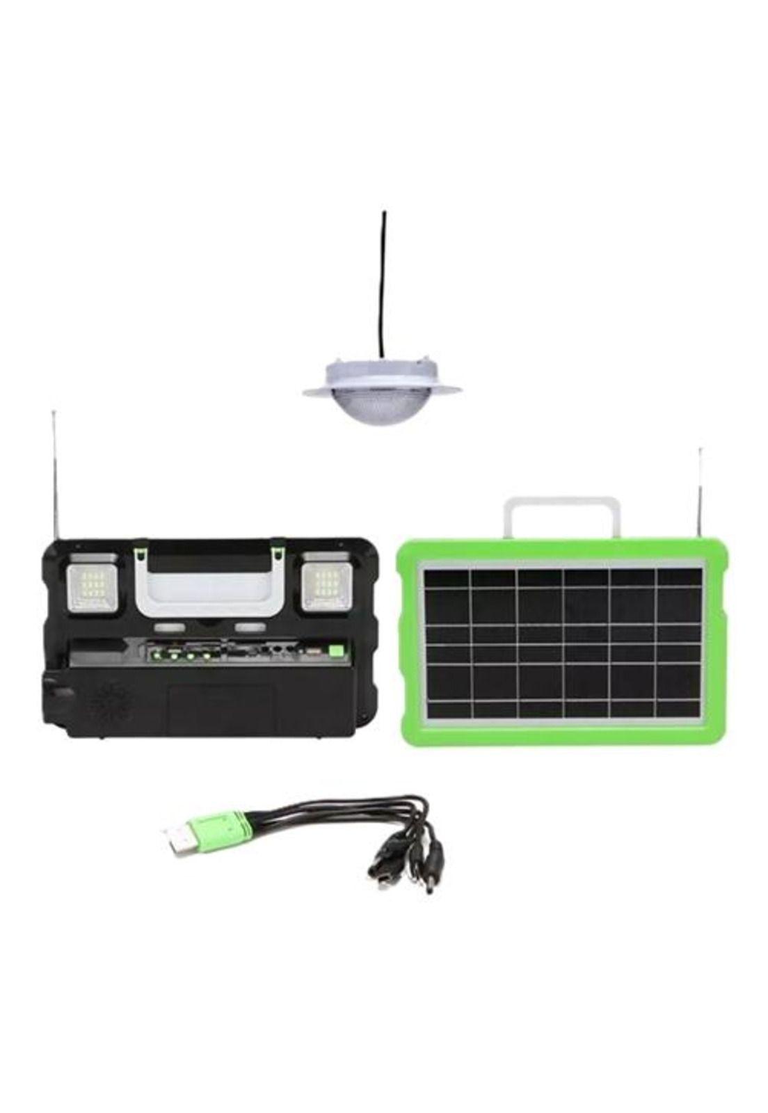 Kit solar emergencia camping, ampolleta LED, FM radio, MP3-2