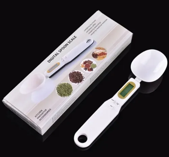 Pesa digital cuchara cocina 0.1g a 500g color blanco-1
