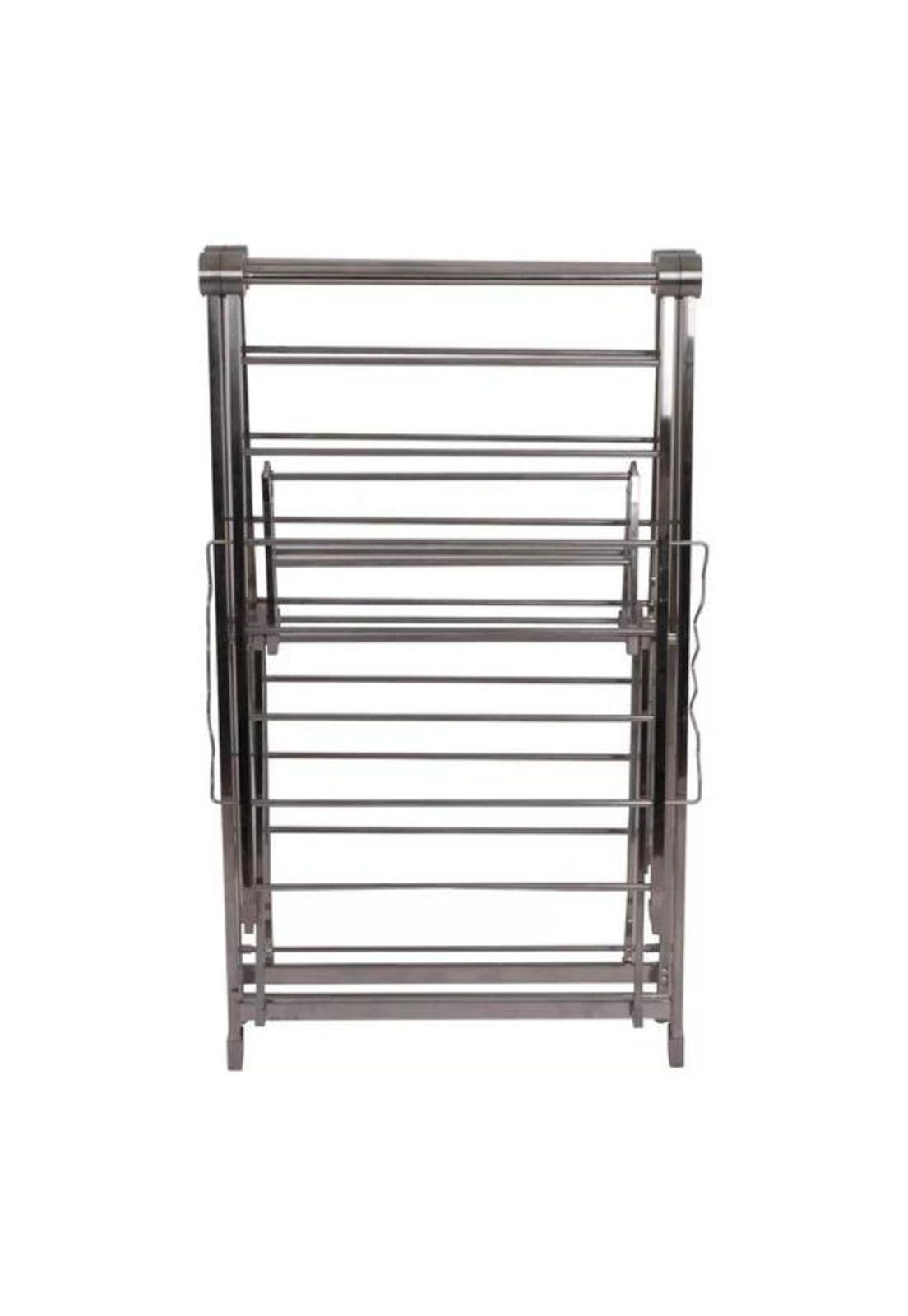 Tendedero plegable acero inoxidable, color gris-2