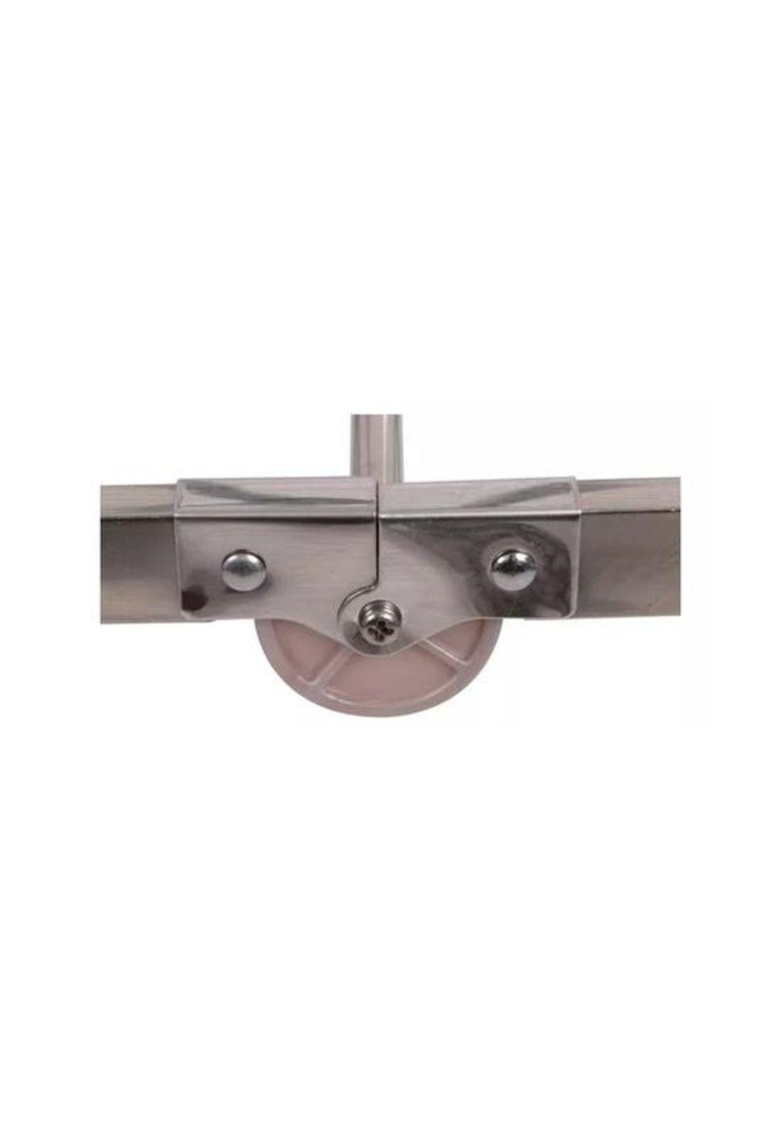 Tendedero plegable acero inoxidable, color gris-4