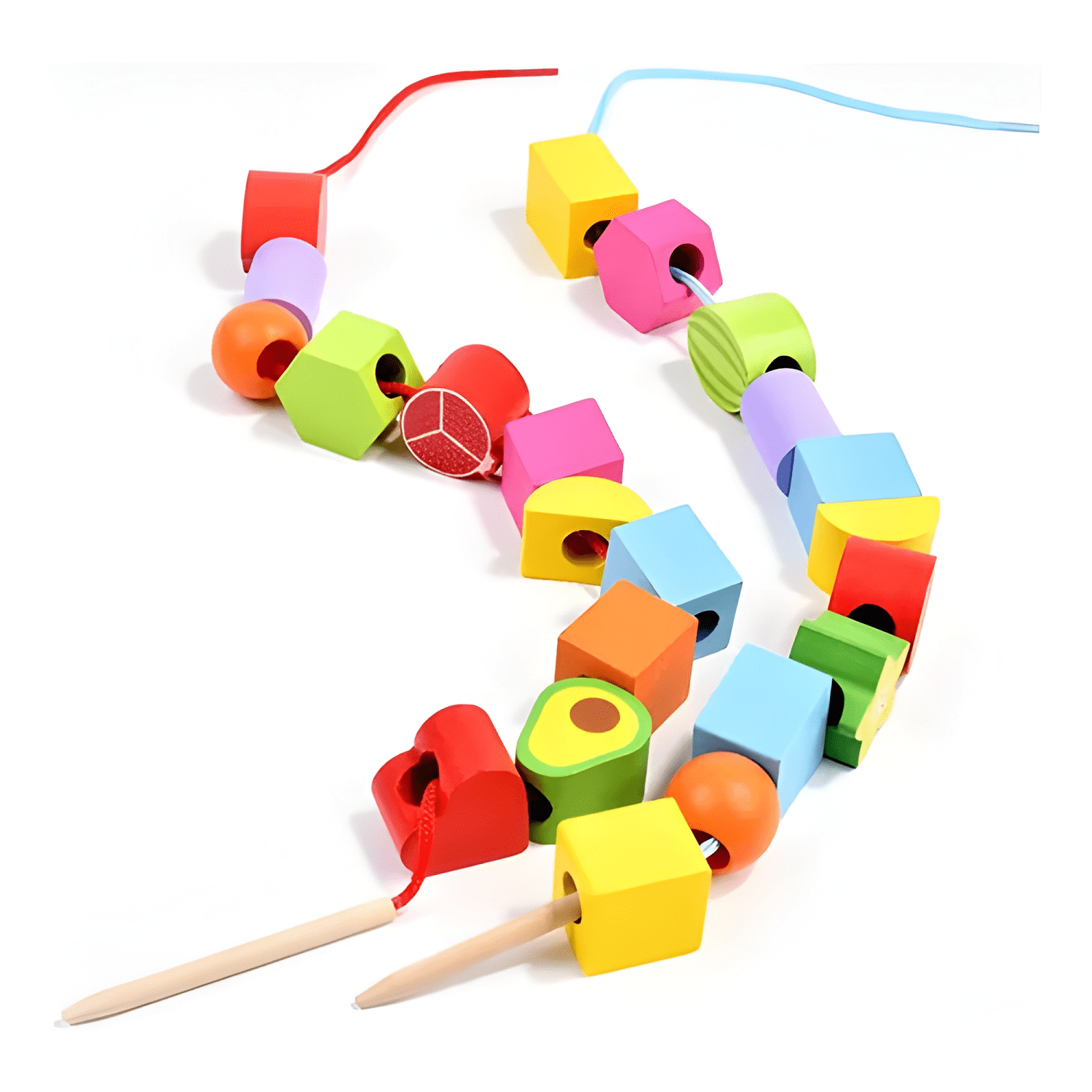 Juego de patrones y encaje, ensartar para niños montessori-4