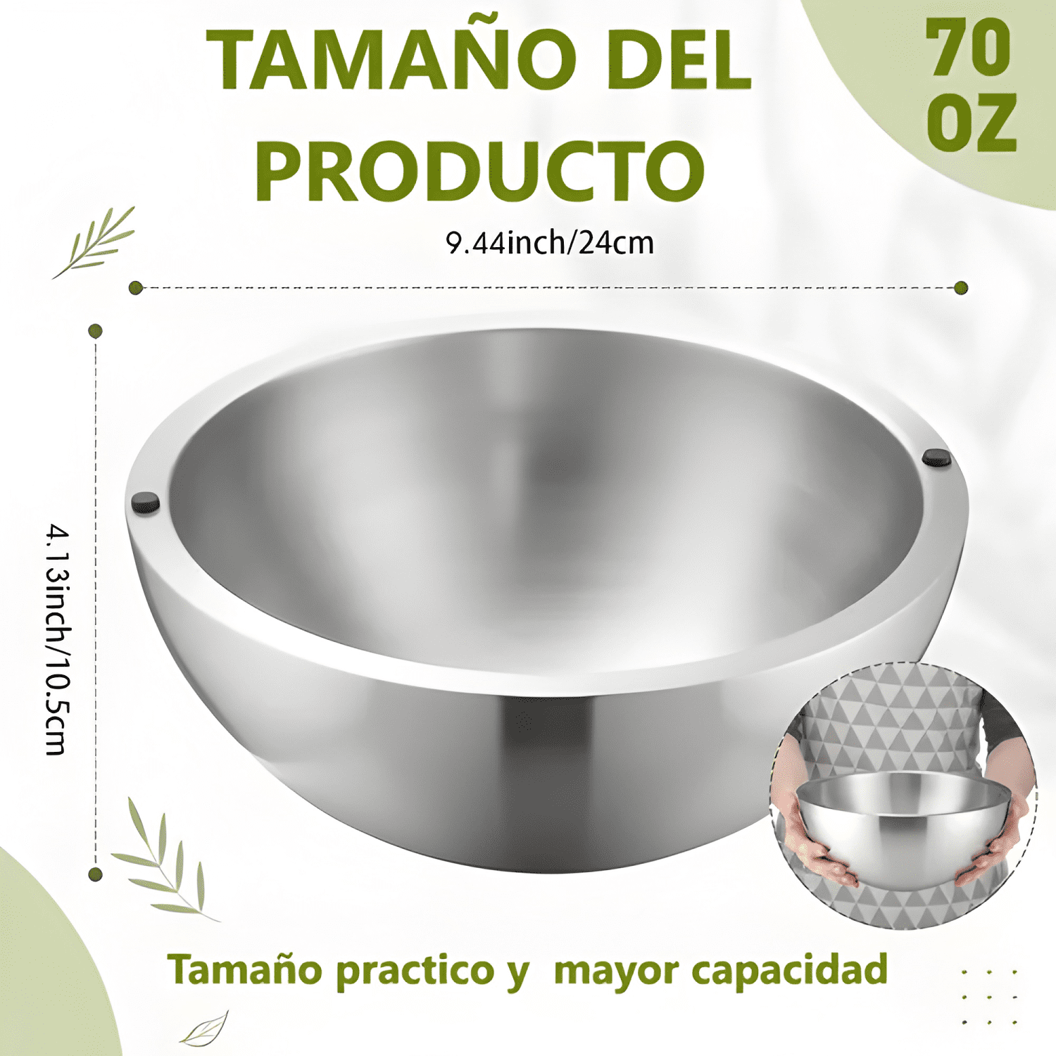 Tazon bowl acero inoxidable cuenco de inmersión frio #3-3