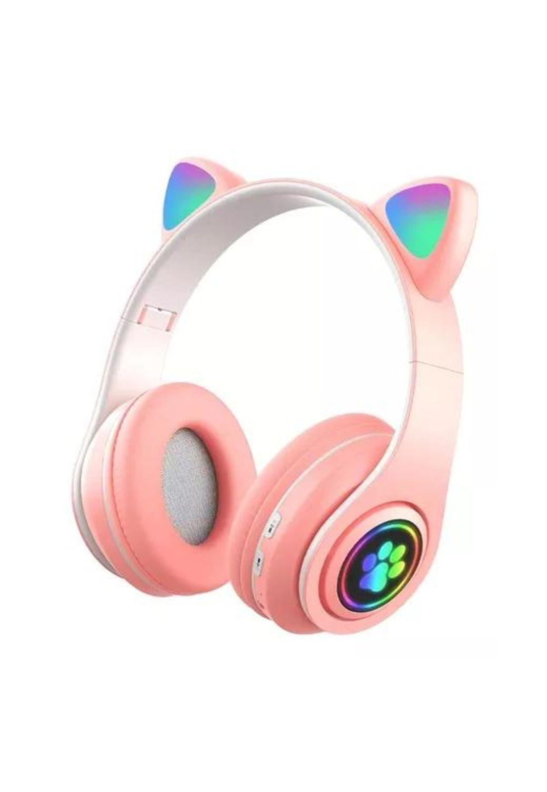 Auriculares gamer inalámbricos CAT Gaming STN-28 rosa LED-1