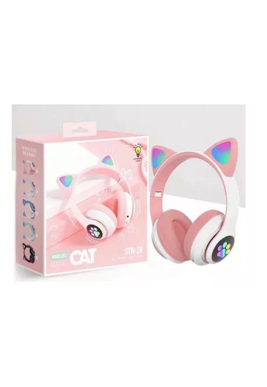 Auriculares gamer inalámbricos CAT Gaming STN-28 rosa LED-5