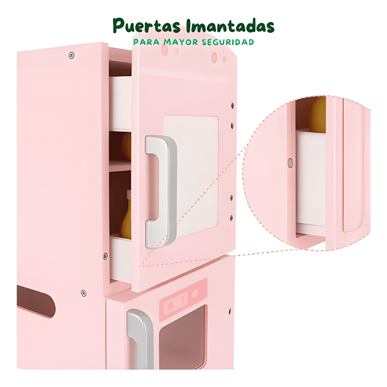 Refrigerador de madera para niños juego de imitación-3