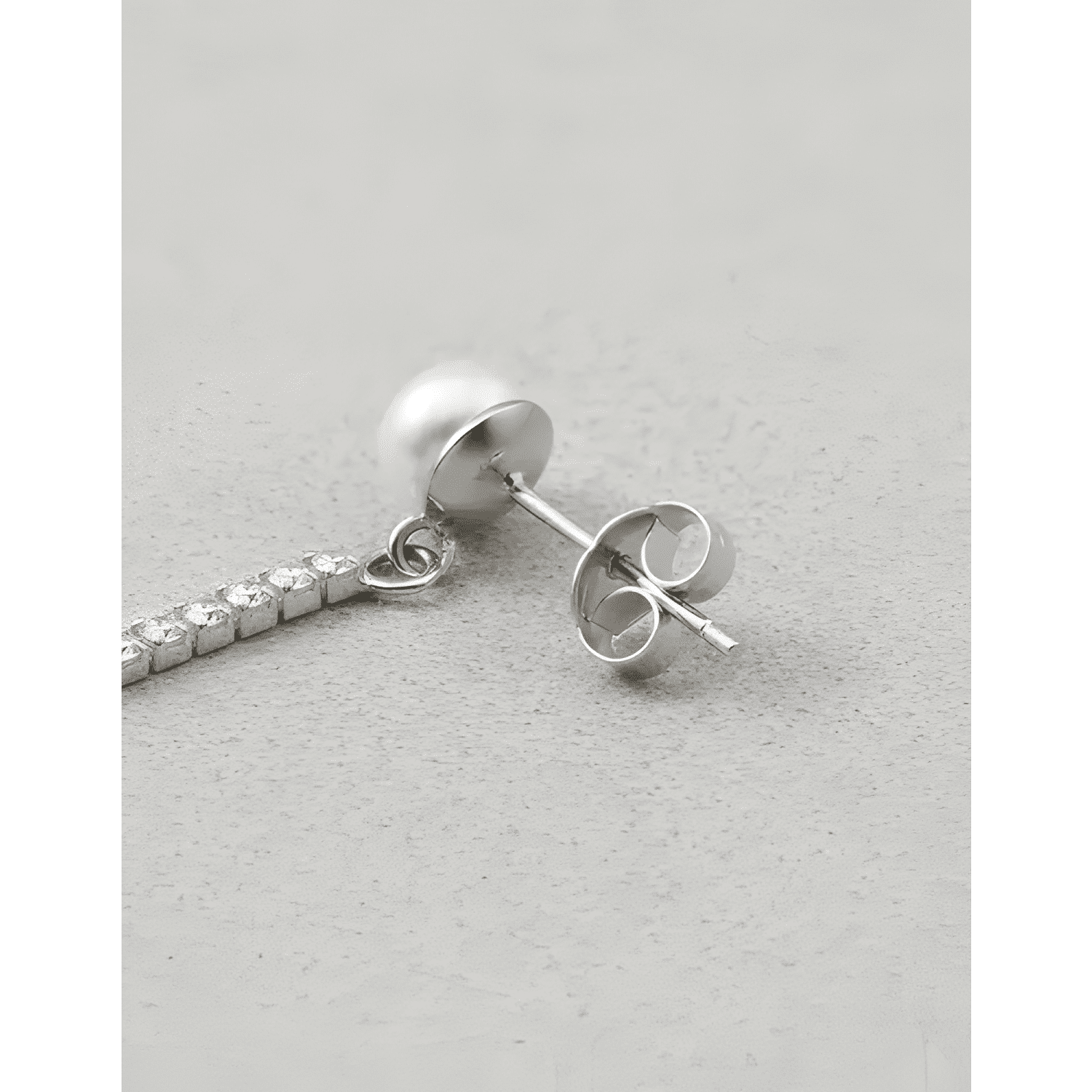 Aros Plata 925 Perla De Rio Cadena De Circones Tenis Mujer-3