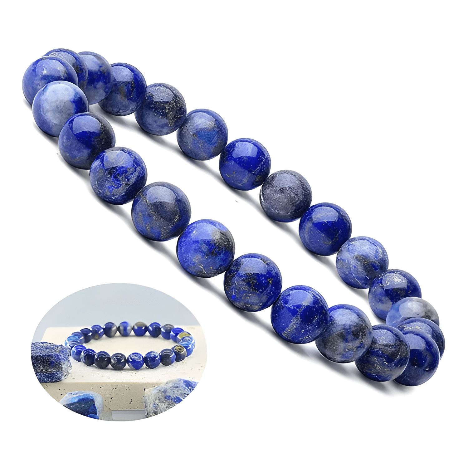 Pulsera lapislazuli original piedra sabiduría #14-0