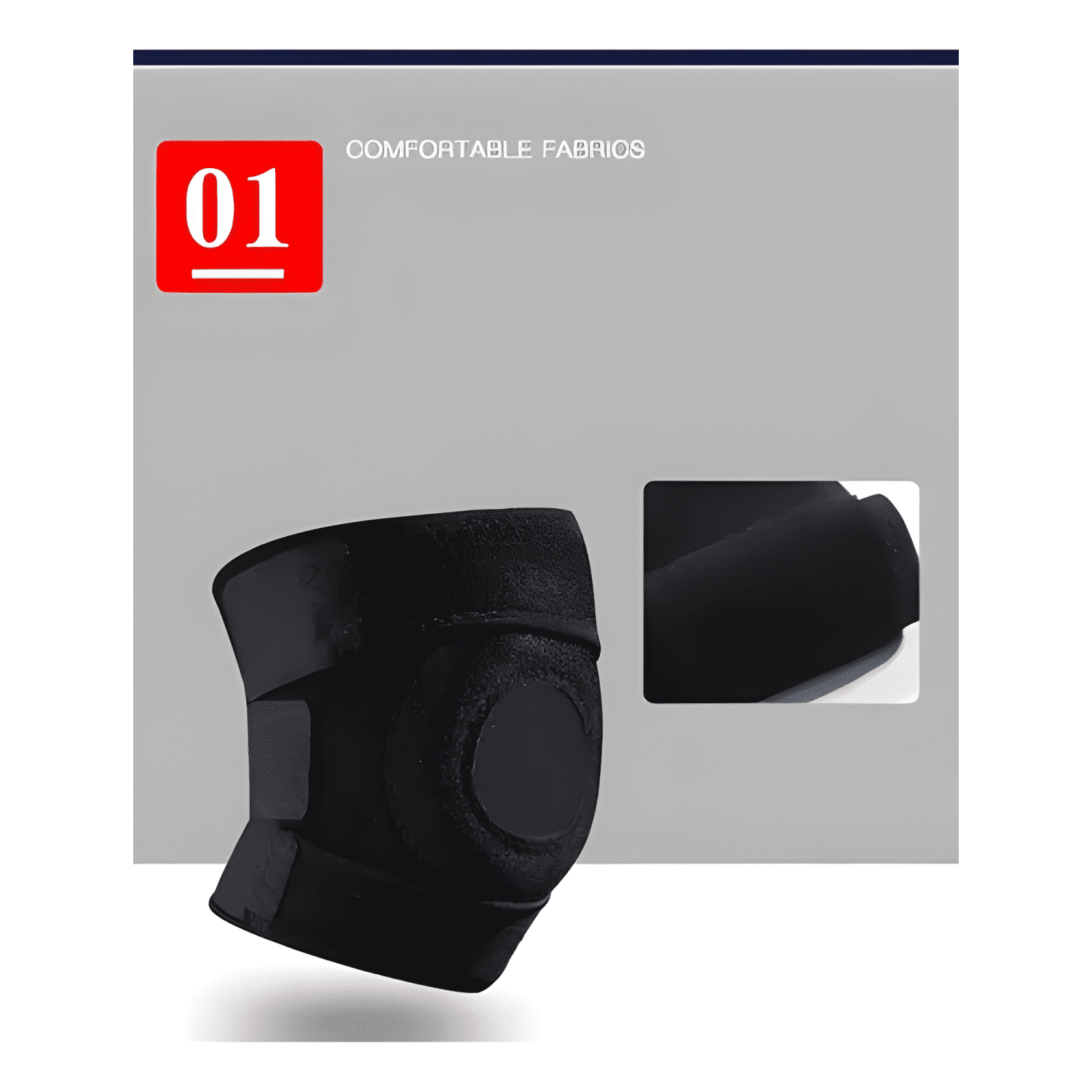 Rodillera Marin neopreno ajustable antideslizante negra #2-3