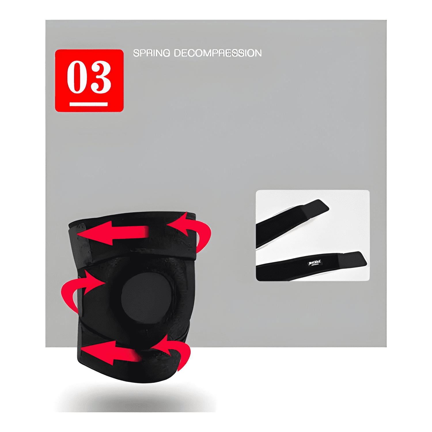 Rodillera Marin neopreno ajustable antideslizante negra #2-4