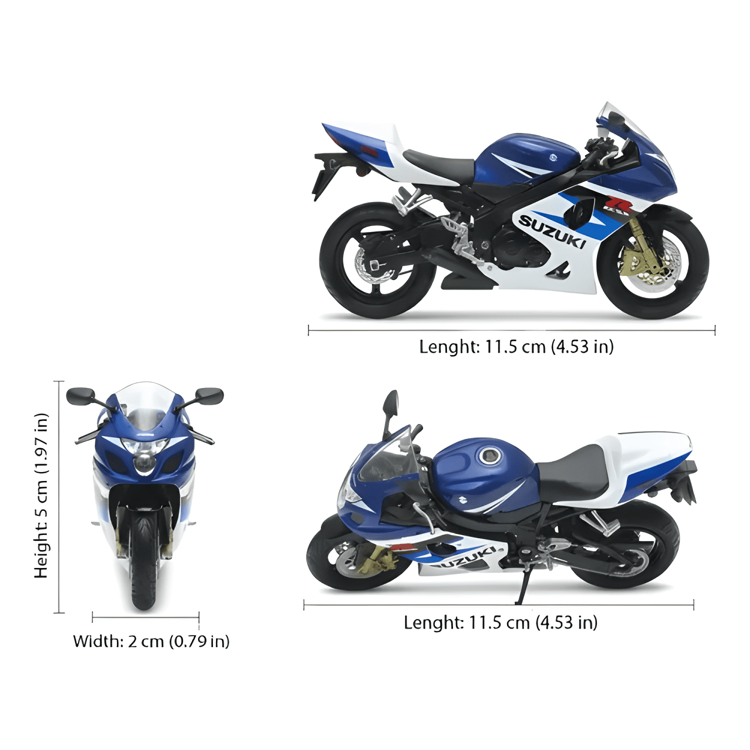 Moto Suzuki GSX-R750 coleccionable a escala #8-1