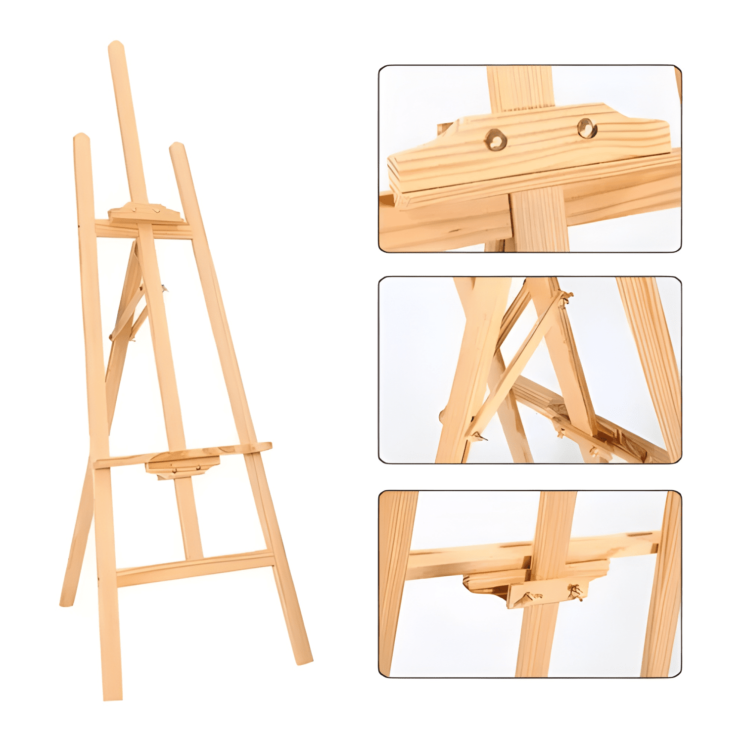 Atril caballete para pintar de madera ajustable 125cm #2-2