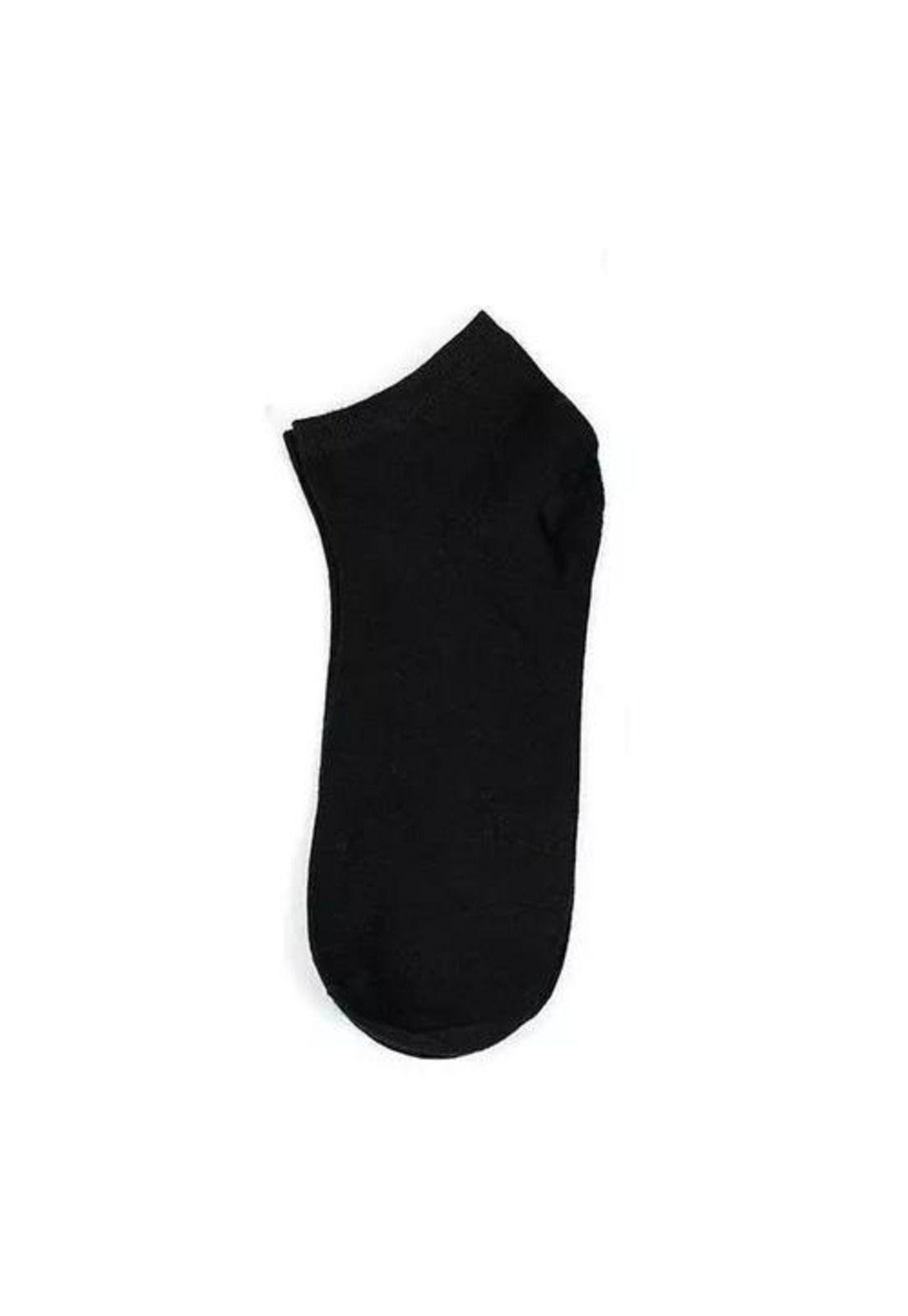 Pack de 12 pares de calcetines de bambú deportivos tobilleras, color negro, talla 36-41-2