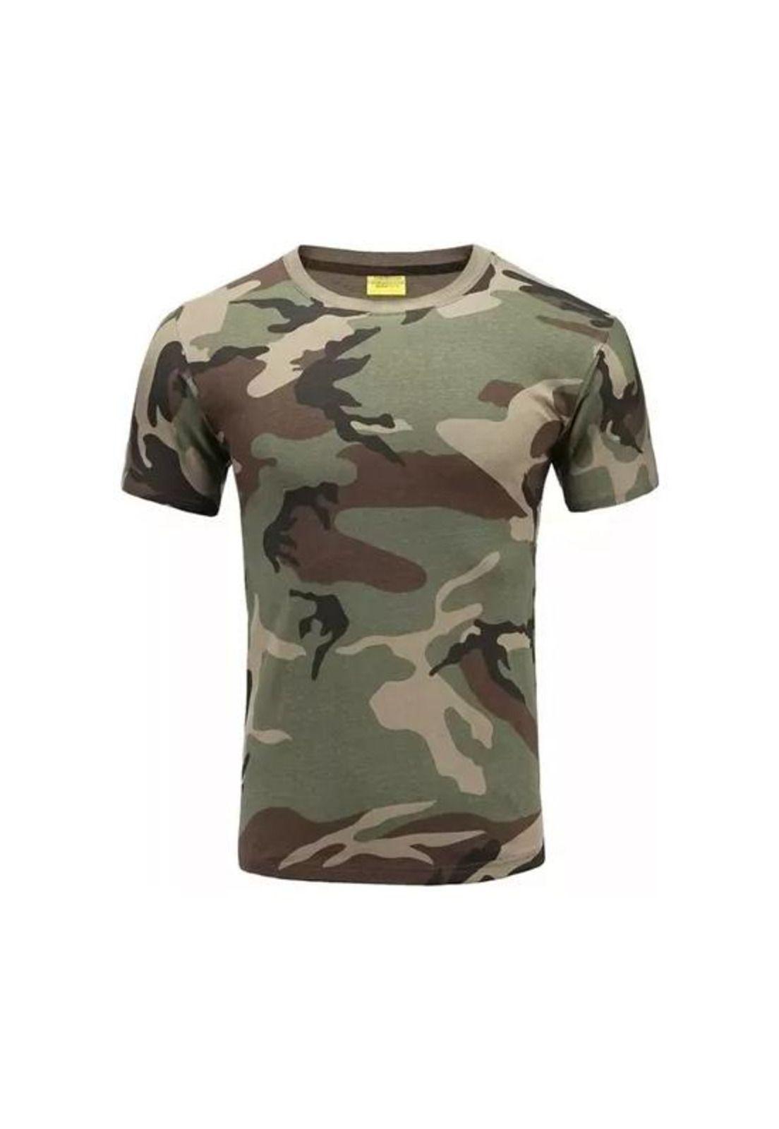 Polo Militar Airsoft, Trekking Camping, Color Woodland, Talla 2XL-0