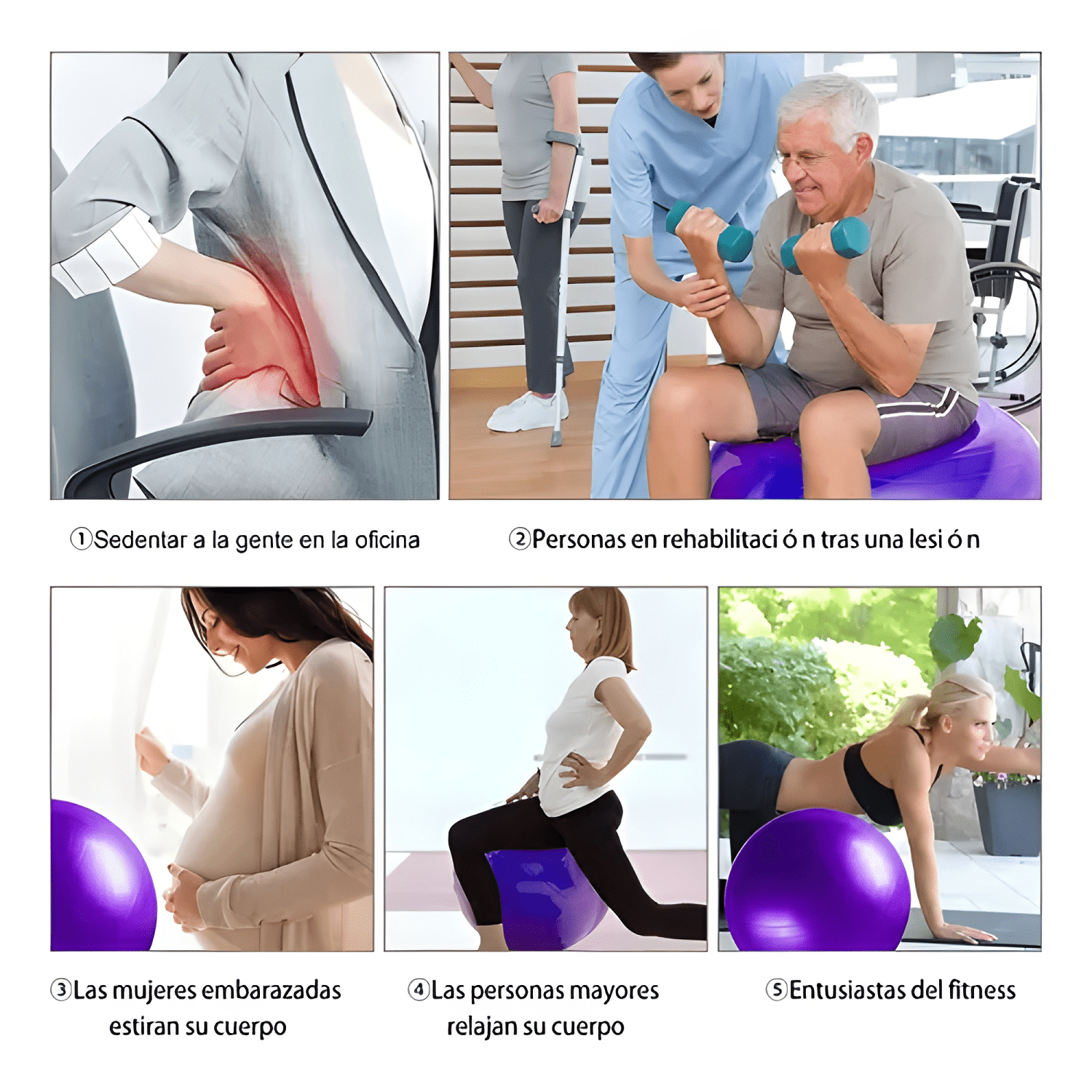 Pelota fitness de ejercicio para yoga pilates con bomba 55cm-2