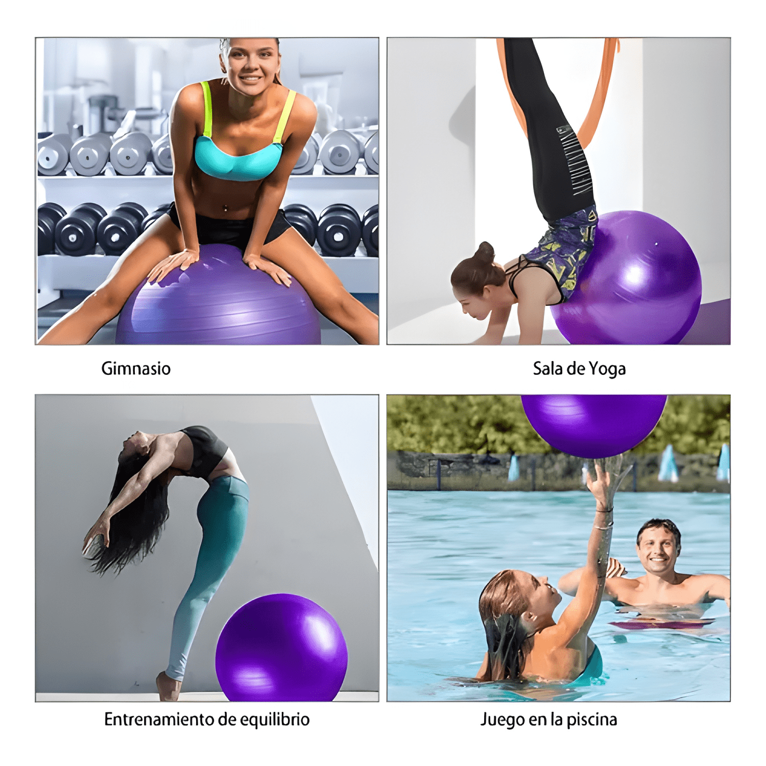 Pelota fitness de ejercicio para yoga pilates con bomba 55cm-3