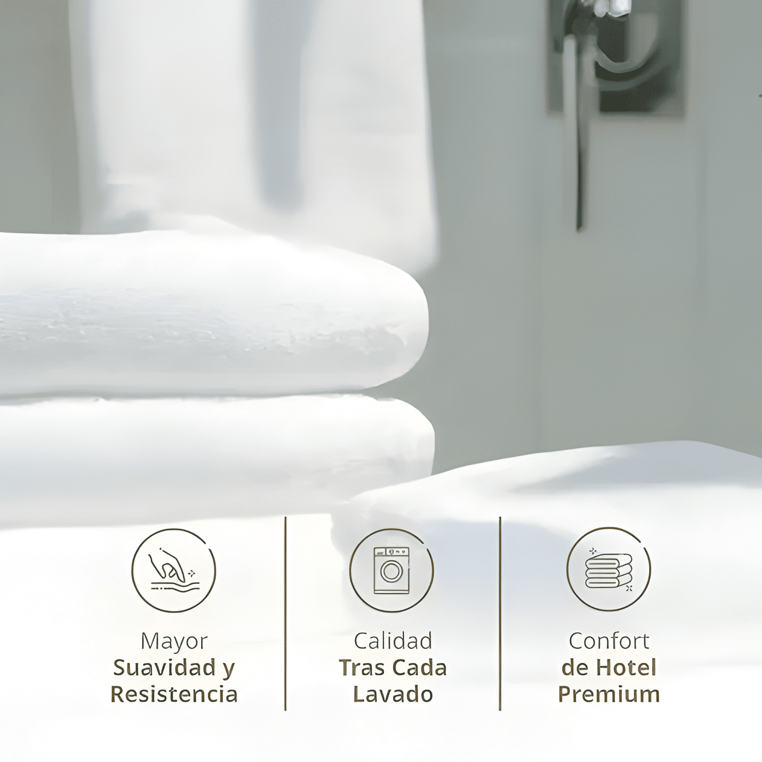 Pack 6 toallas de baño de hotel algodón 140x70 Blanco-4