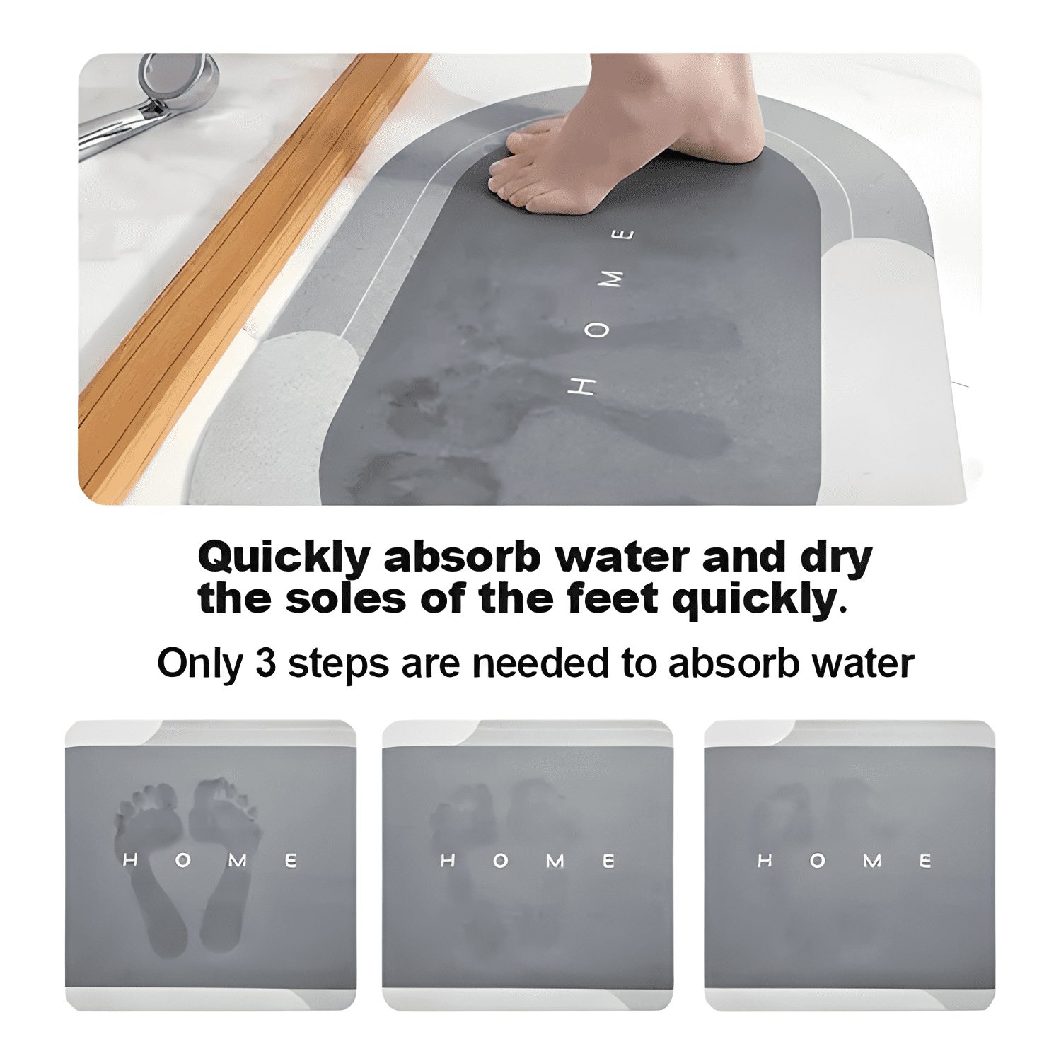 Alfombra De Baño Antideslizante Super Absorbente #7-2