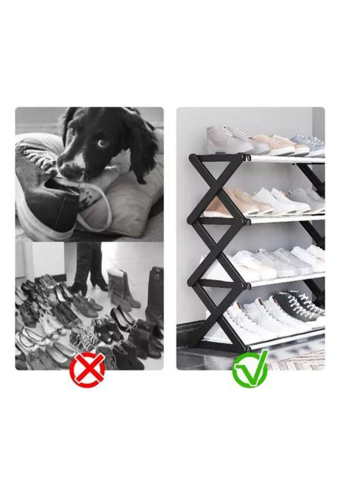 Zapatero estante organizador multifuncional forma X-5