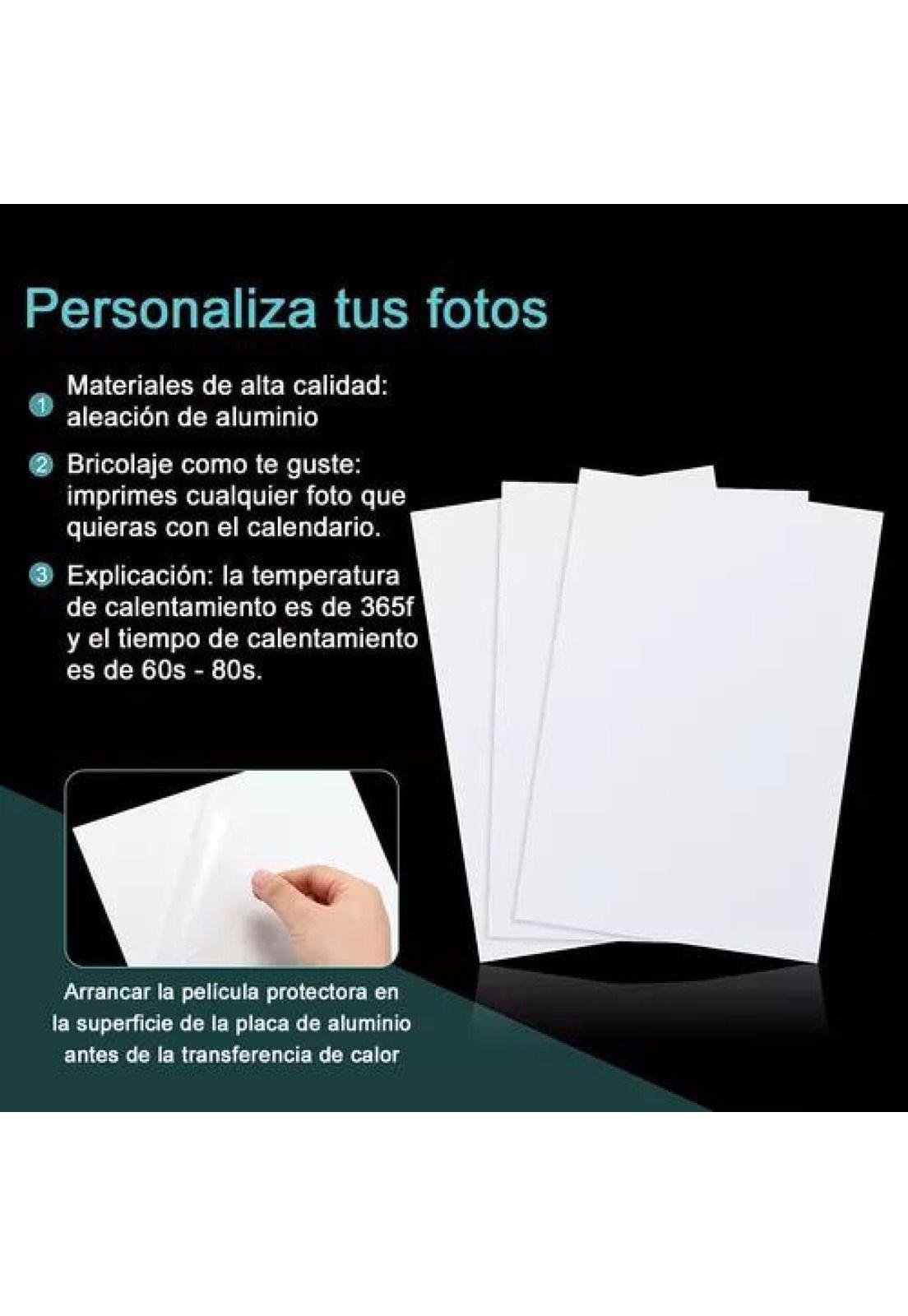 Pack de 10 placas metálicas sublimables, color blanco, 20x30 cm-5