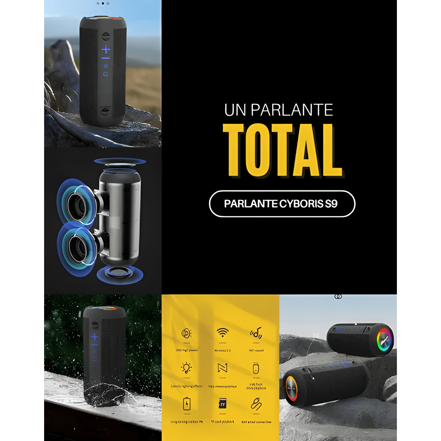 Parlante bluetooth cyboris s9 30w portátil inalámbrico-2