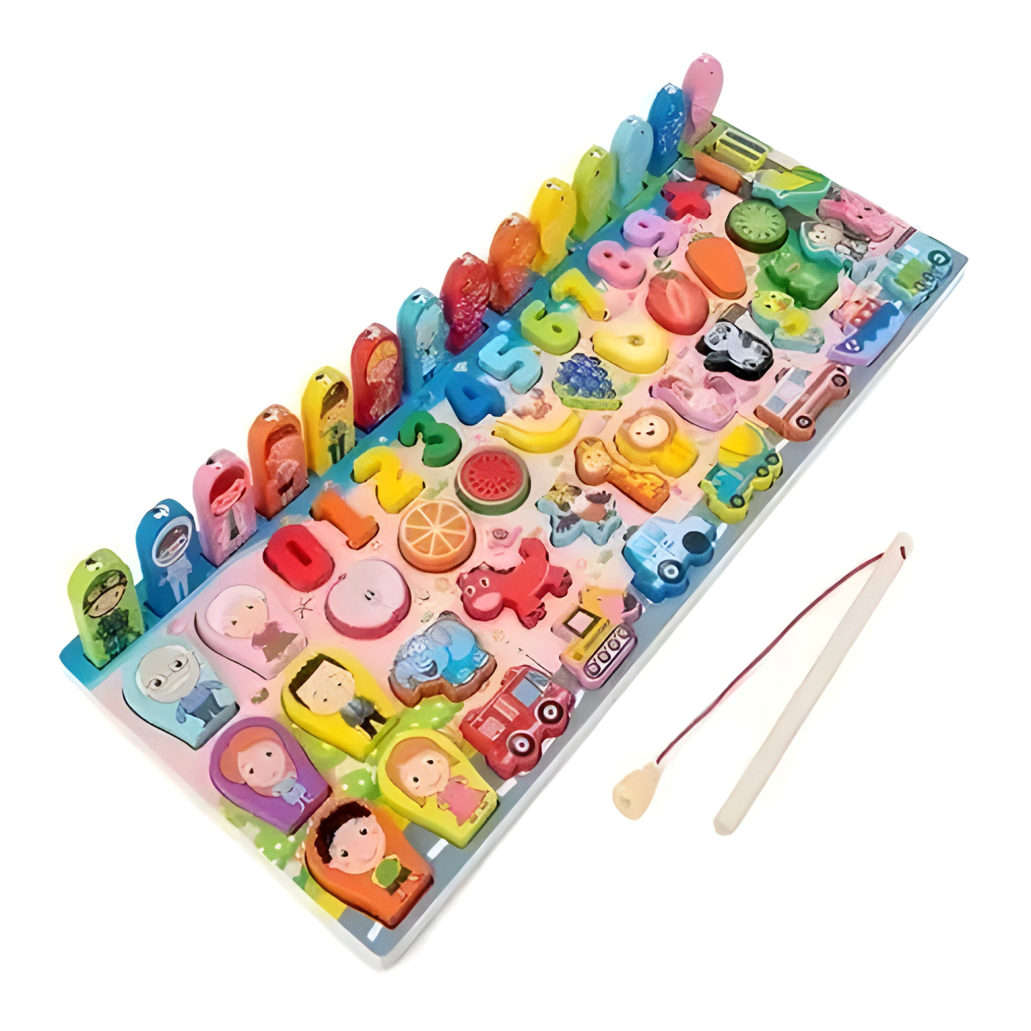Tabla de pesca magnética montessori para niños-4