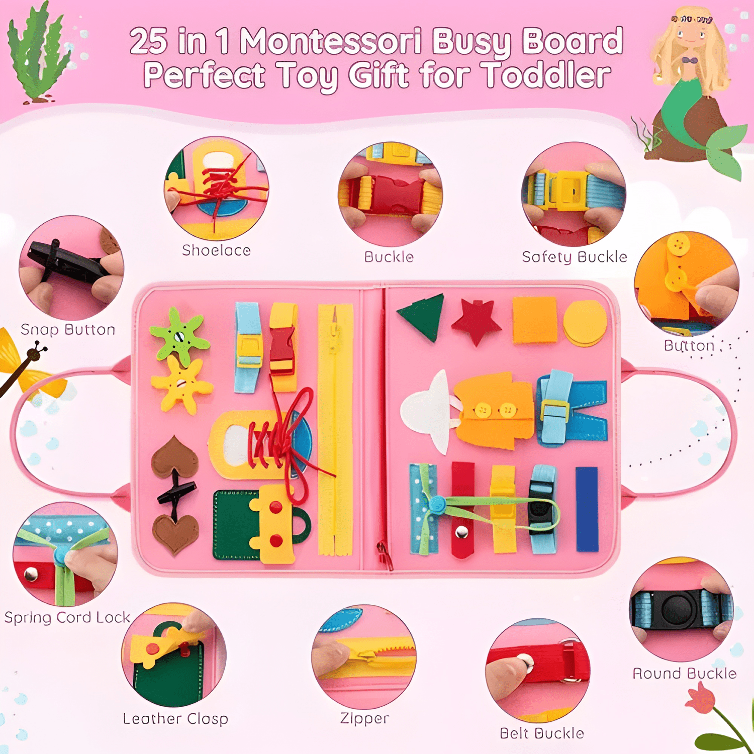 Libro sensorial fieltro,juguetes sensoriales busy book-1