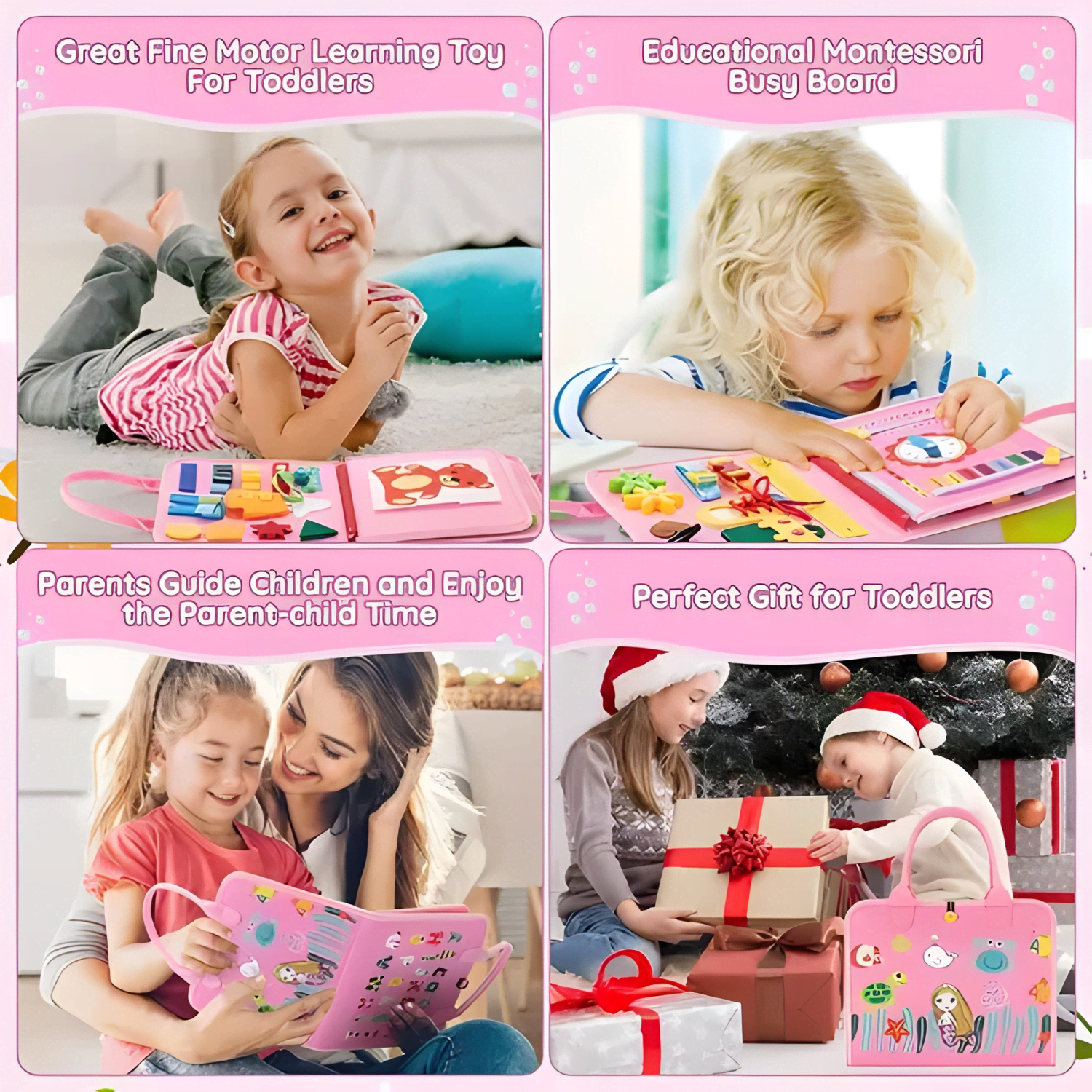 Libro sensorial fieltro,juguetes sensoriales busy book-4