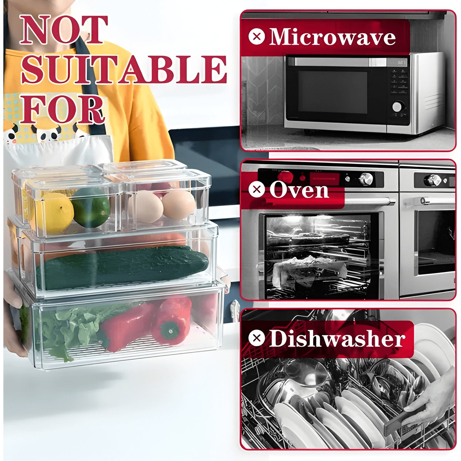 Organizador refrigerador set 7 contenedores con tapa-3