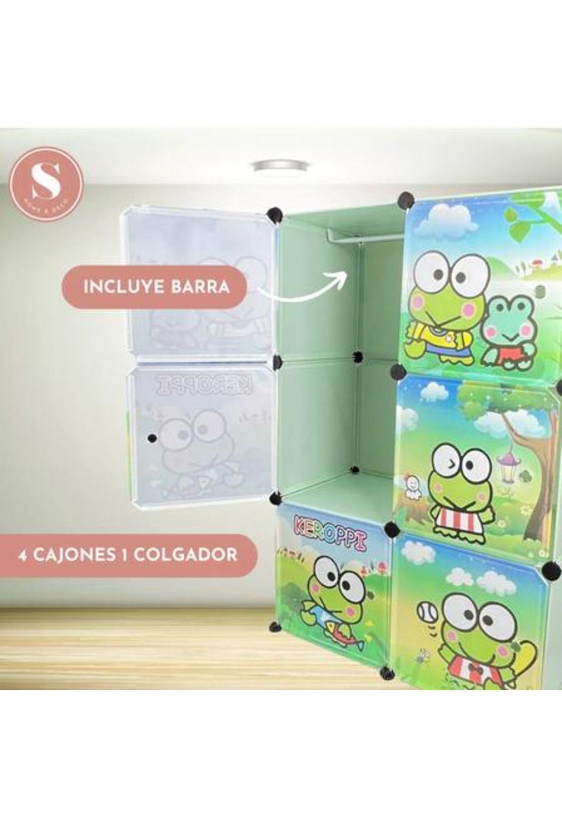 Closet organizador para niños, color verde-3