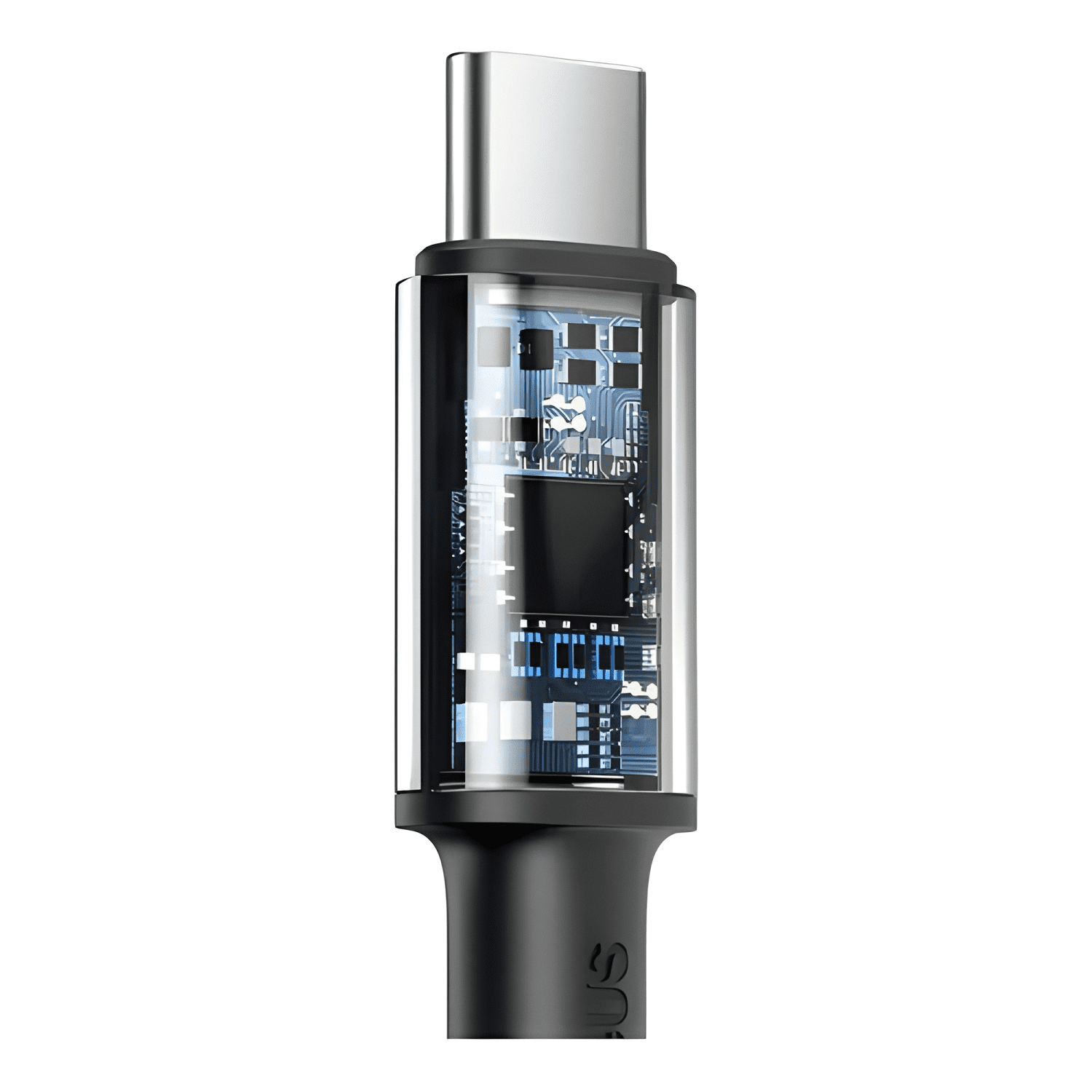 Cable USB-C a USB-C reforzado - 100w carga rápida 1m Negro-2