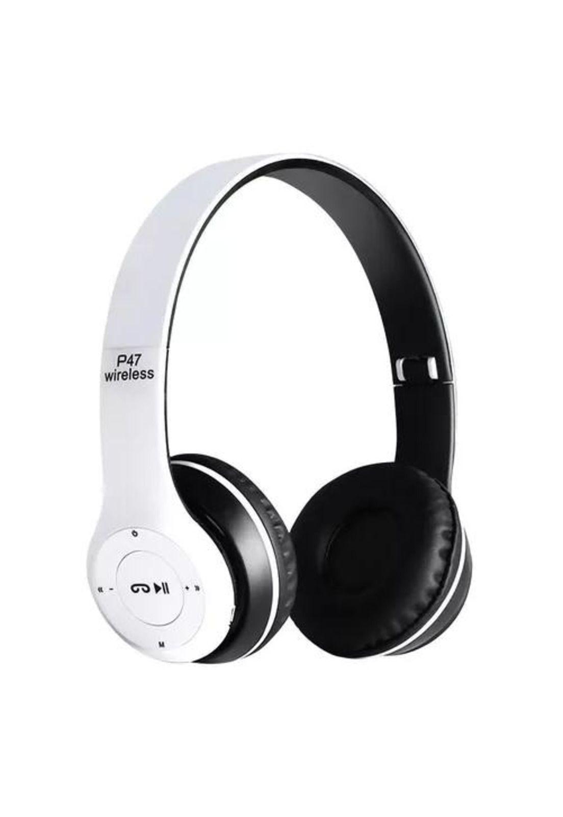 Auriculares Plegables Inalámbricos P47 - Para Deportes, Senderismo y Ocio, Color Blanco-1