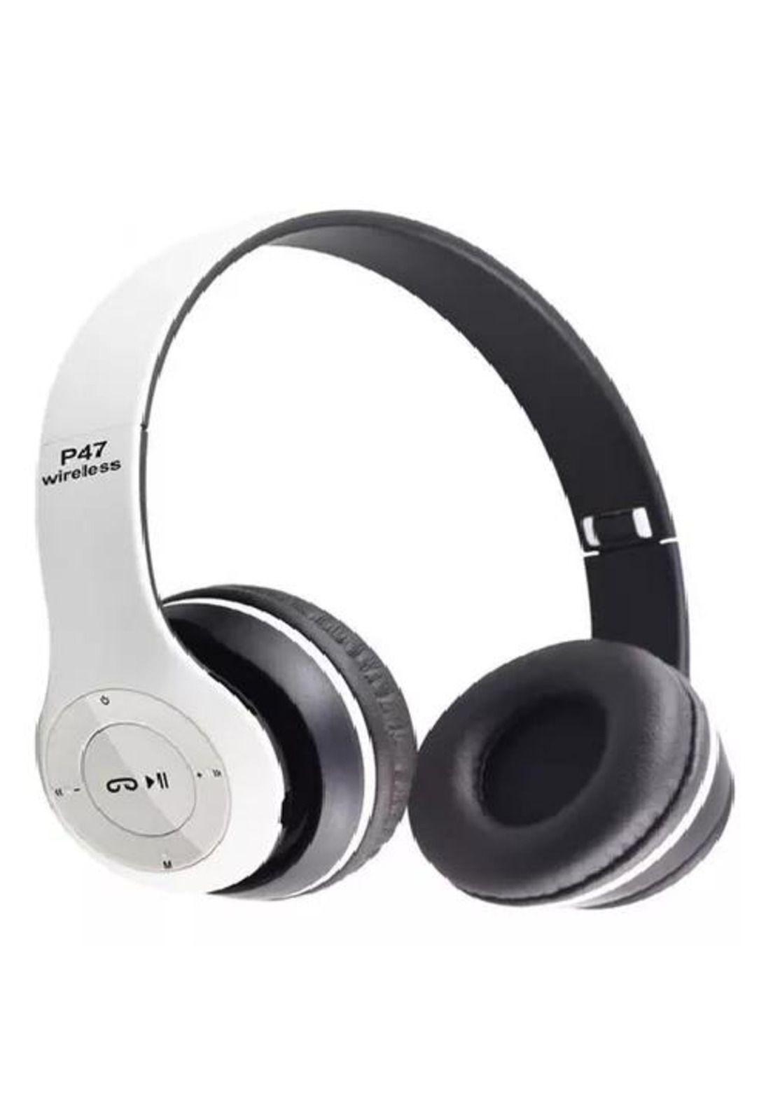 Auriculares Plegables Inalámbricos P47 - Para Deportes, Senderismo y Ocio, Color Blanco-3