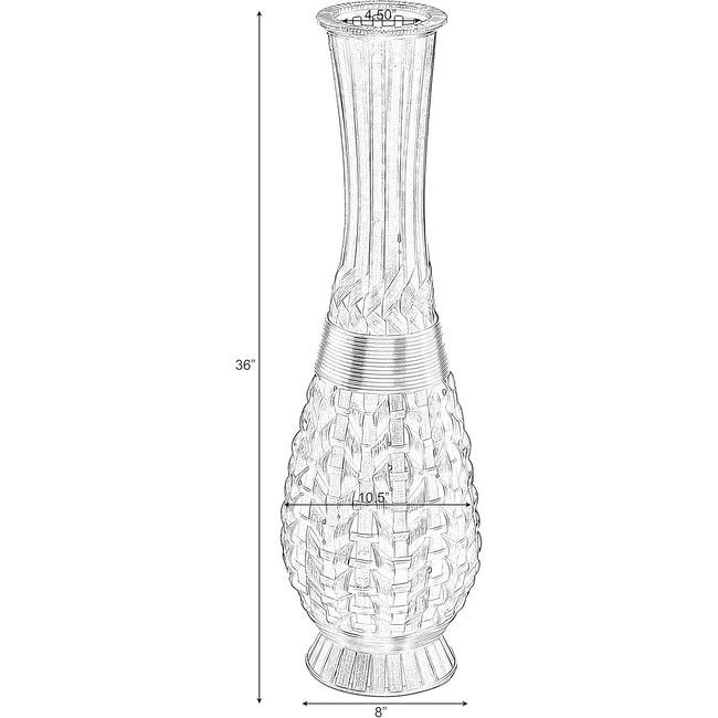Florero Jarrón Decorativo Trenzado Moderno 70 cm M5-1