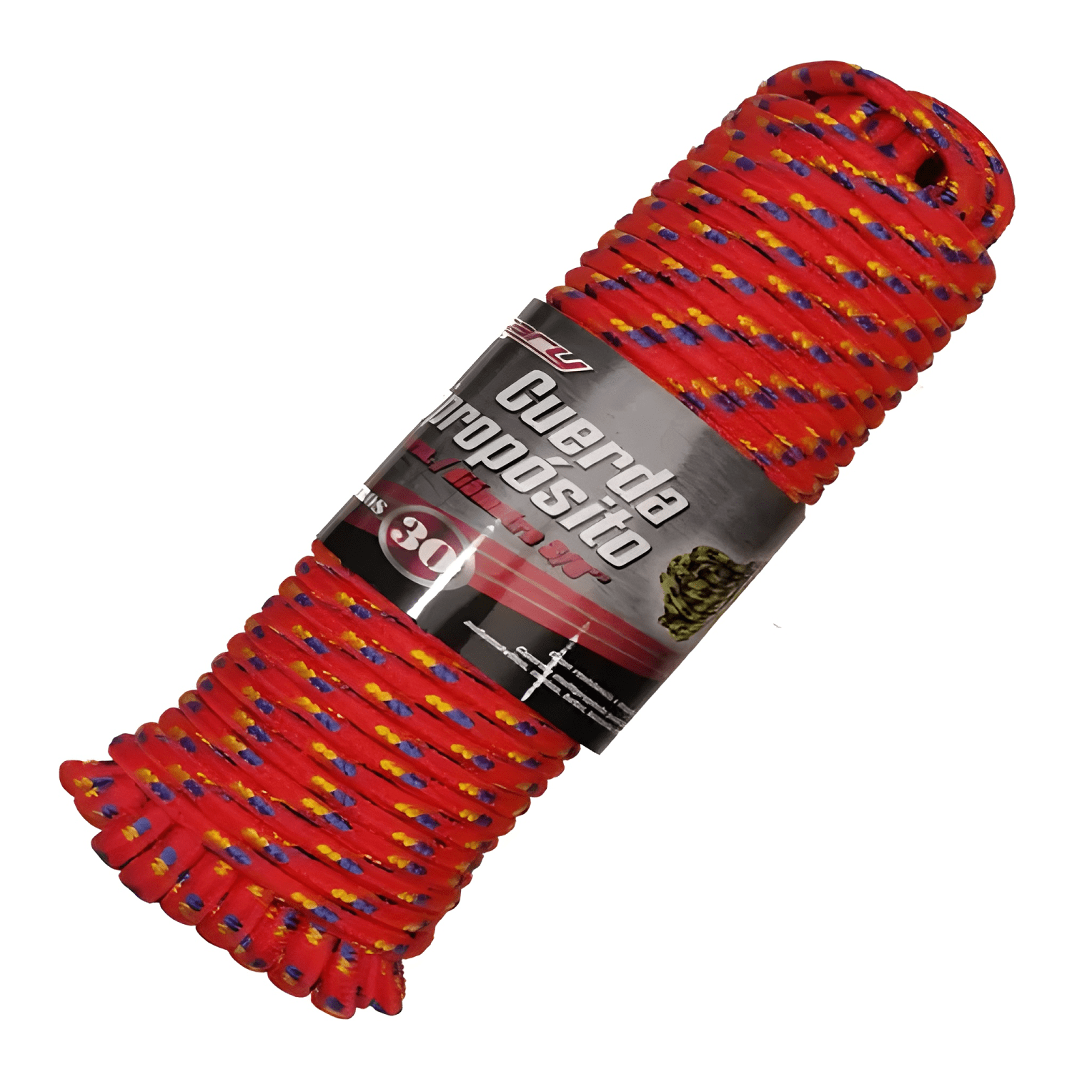 Cuerda trenzada polipropileno 30 metros 9,5mm colores-0