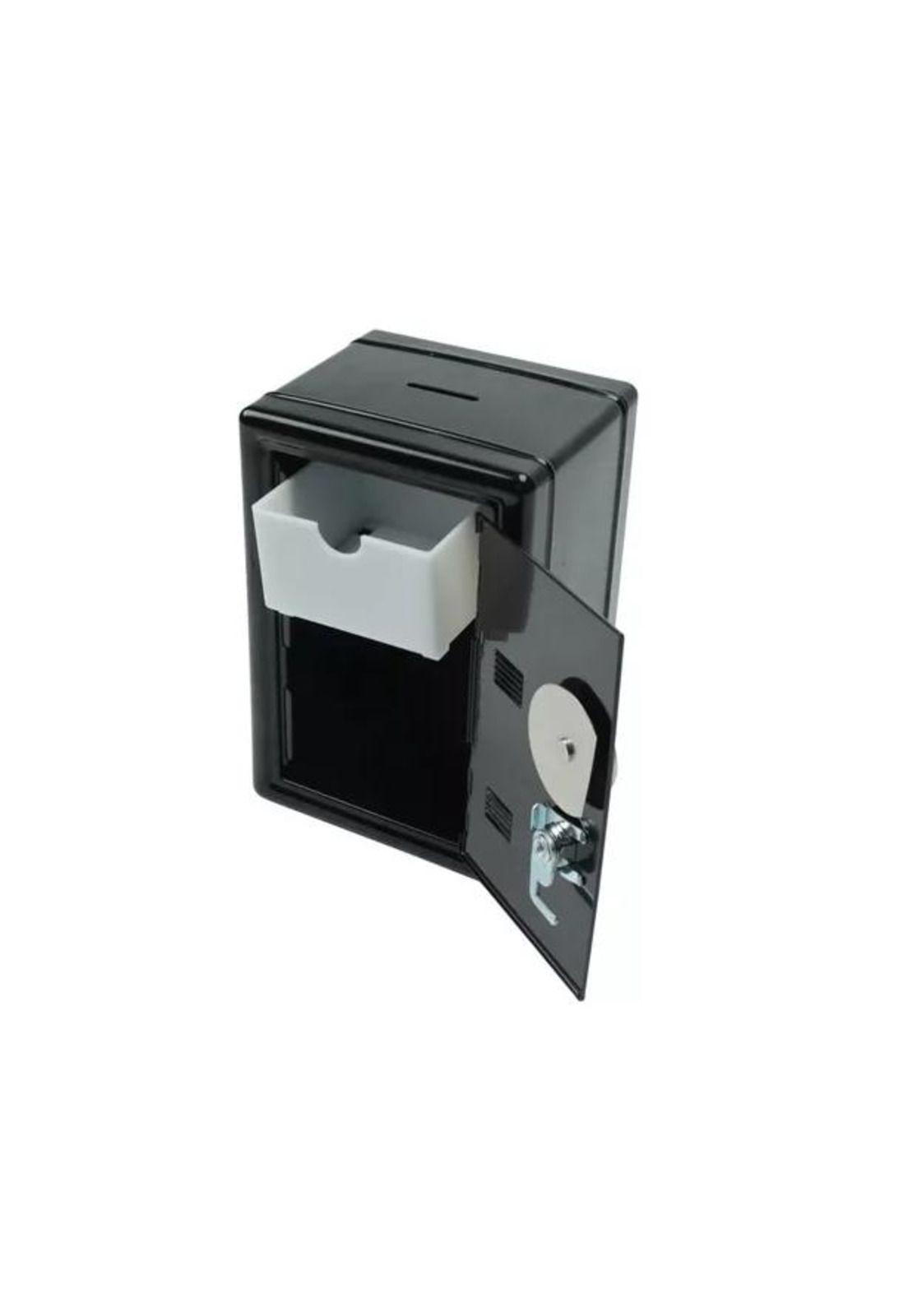 Caja fuerte metálica pequeña con llave para dinero 18 x12...-2