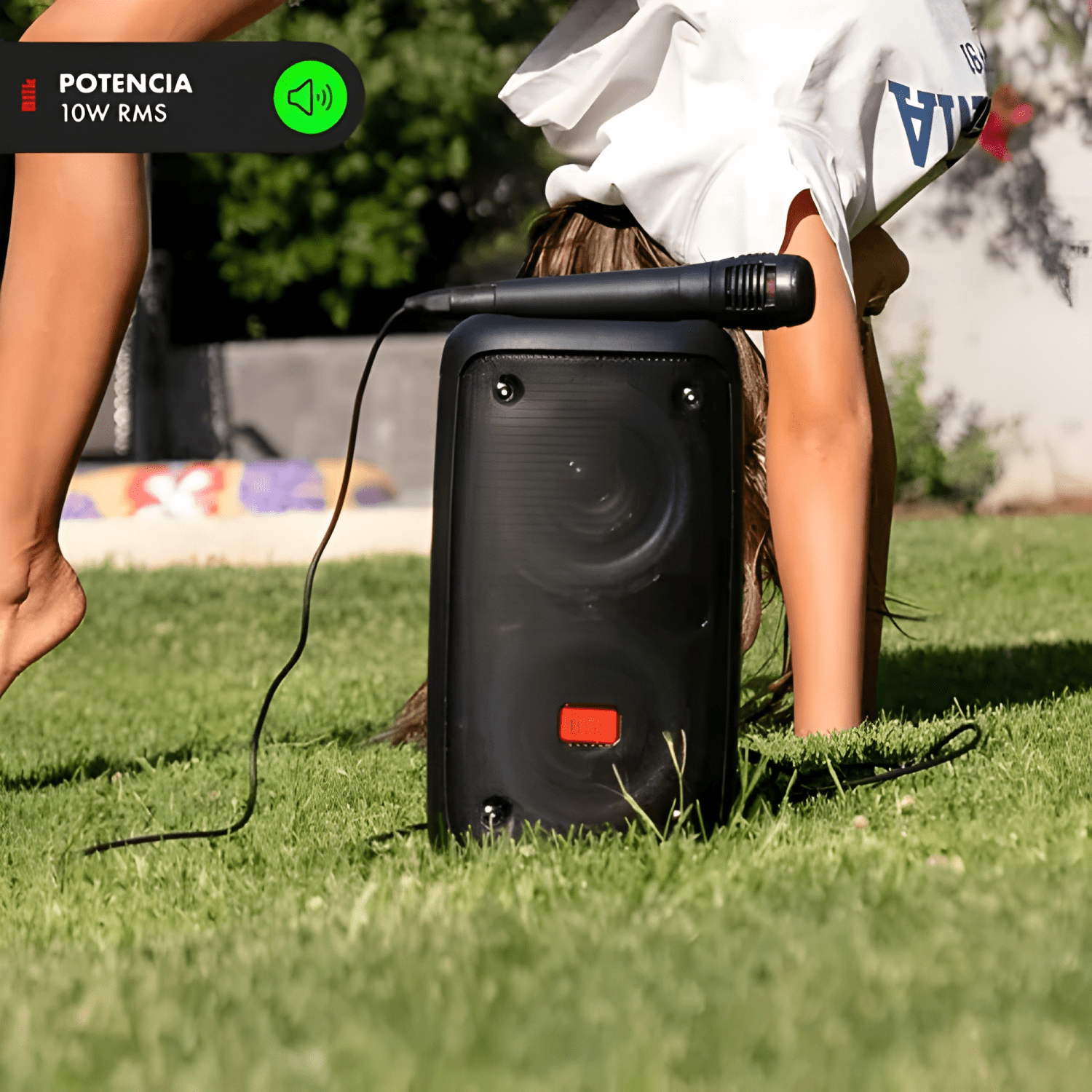 Parlante karaoke voice3 bluetooth con micrófono-2